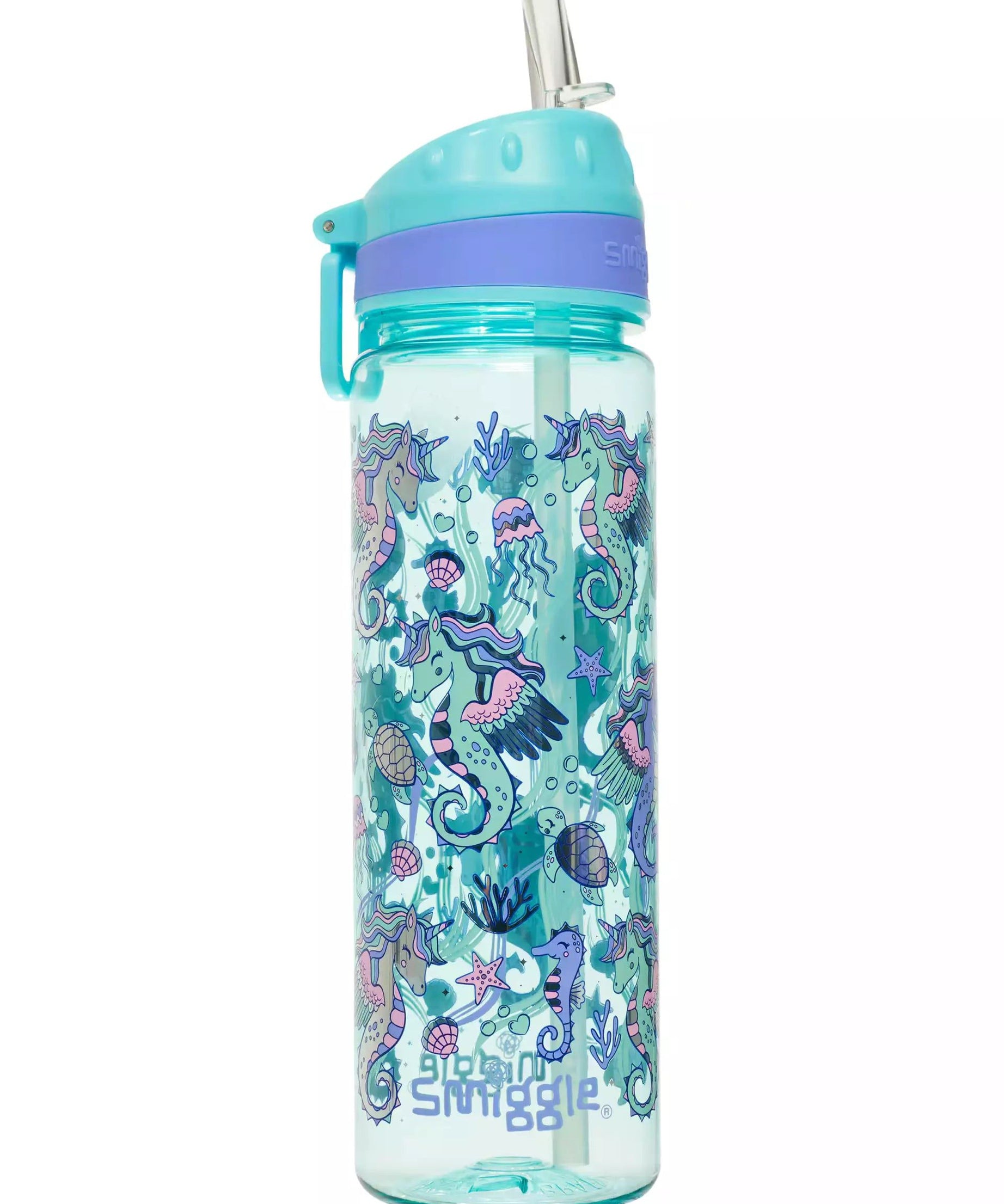 Smiggle - Epic BPAsız 650 ML Pipetli Suluk-Dinossi