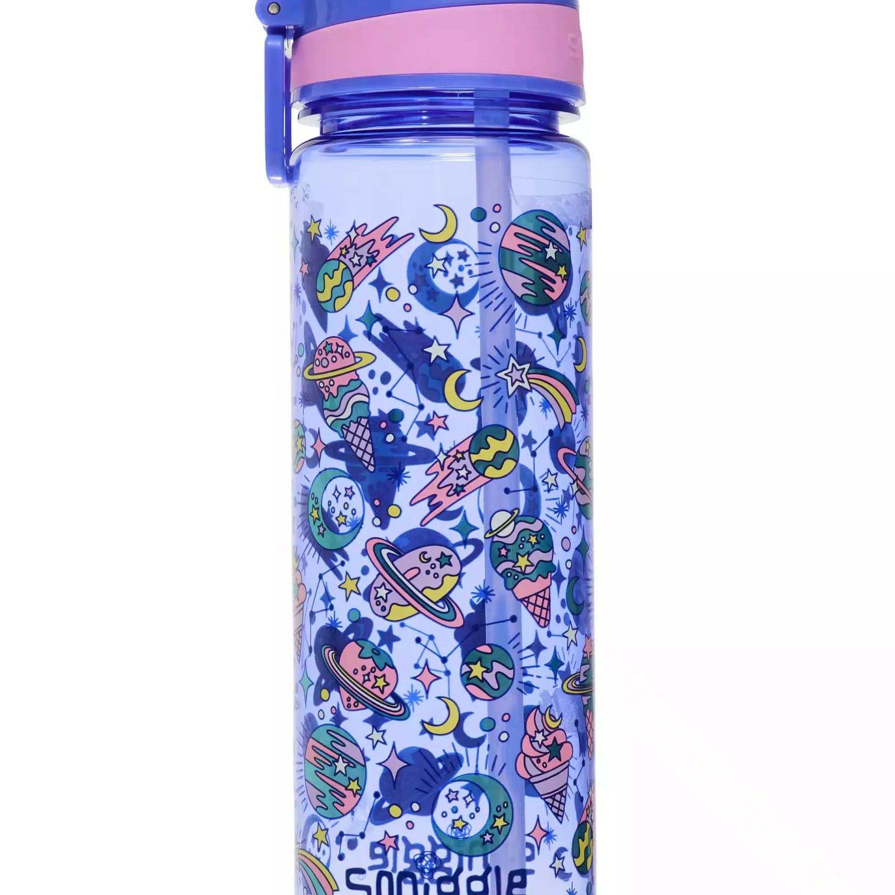 Smiggle - Epic BPAsız 650 ML Pipetli Suluk-Dinossi