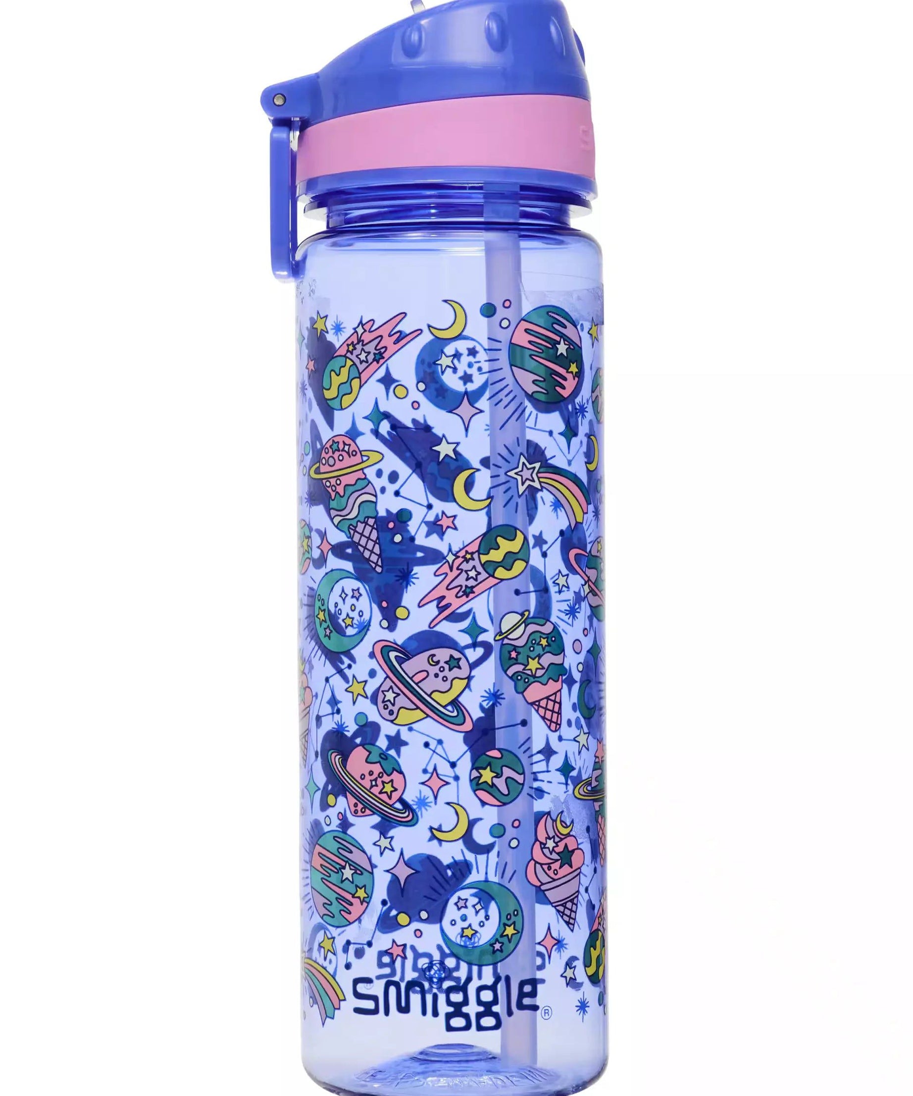 Smiggle - Epic BPAsız 650 ML Pipetli Suluk-Dinossi
