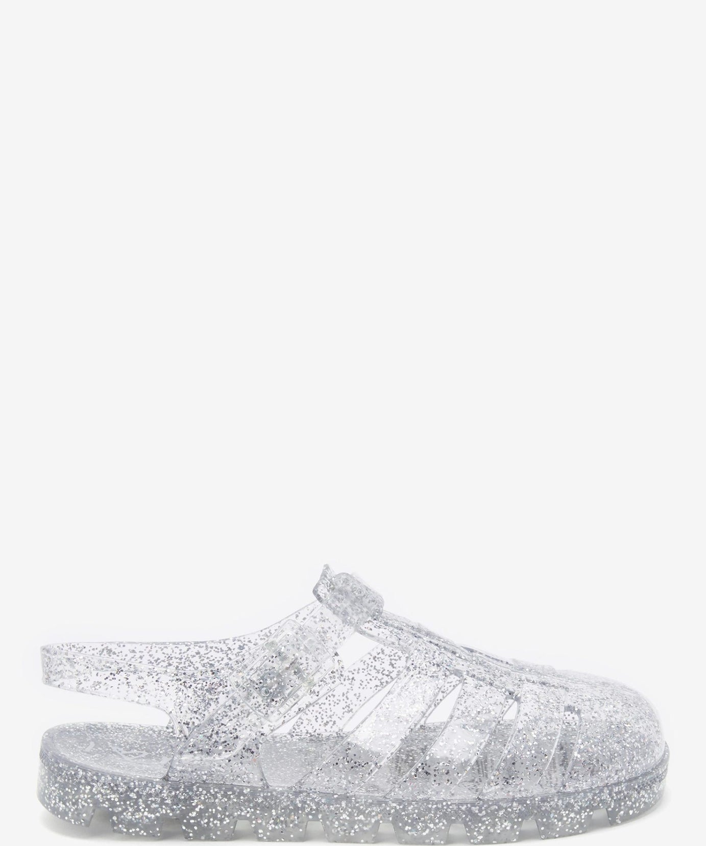 Next - Çocuk Jöle Simli Gümüş Sandalet - 28-Dinossi