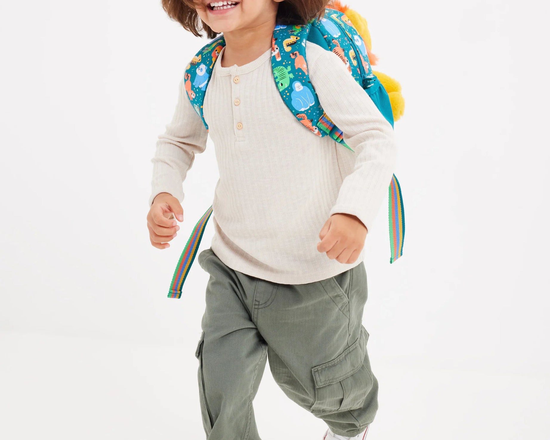 Smiggle - Big Dreams Anaokulu Çıkarılabilir Peluşlu Sırt Çantası-Dinossi