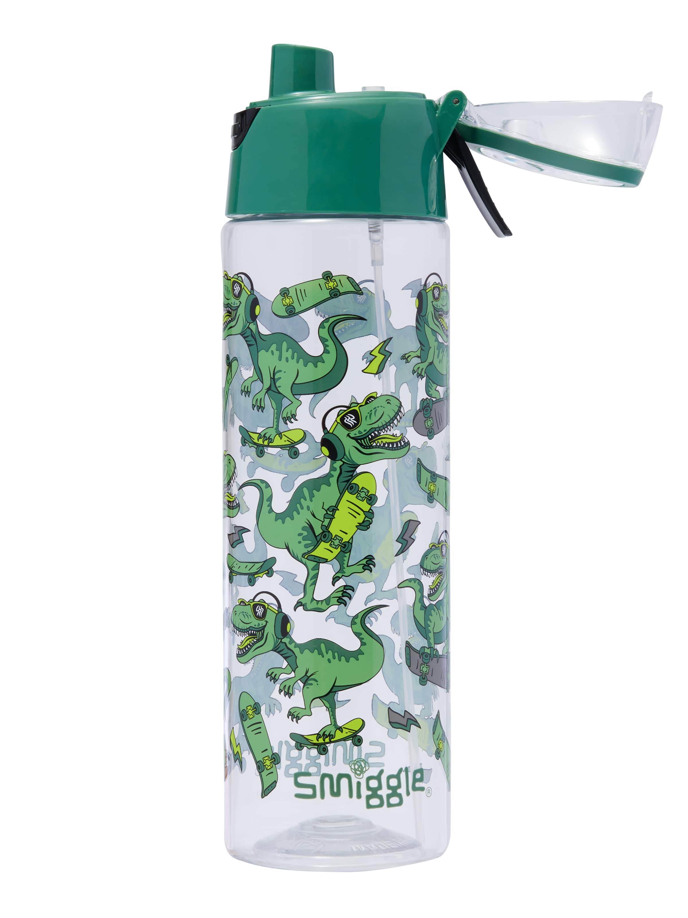Smiggle - Amaze Su Püskürtmeli 750ML Otomatik Suluk-Dinossi