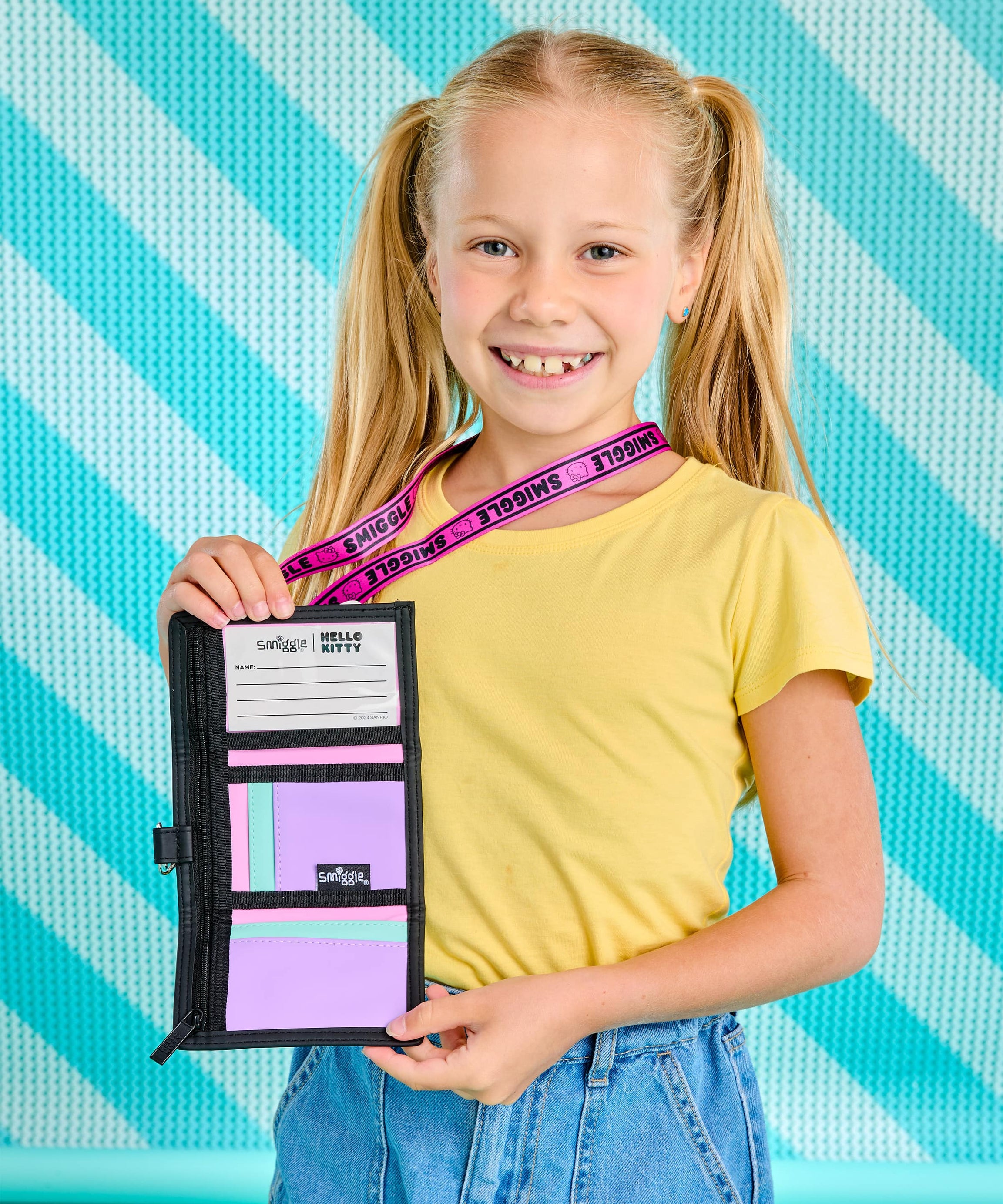 Smiggle - Hello Kitty Boyun Askılı Çocuk Cüzdanı-Dinossi
