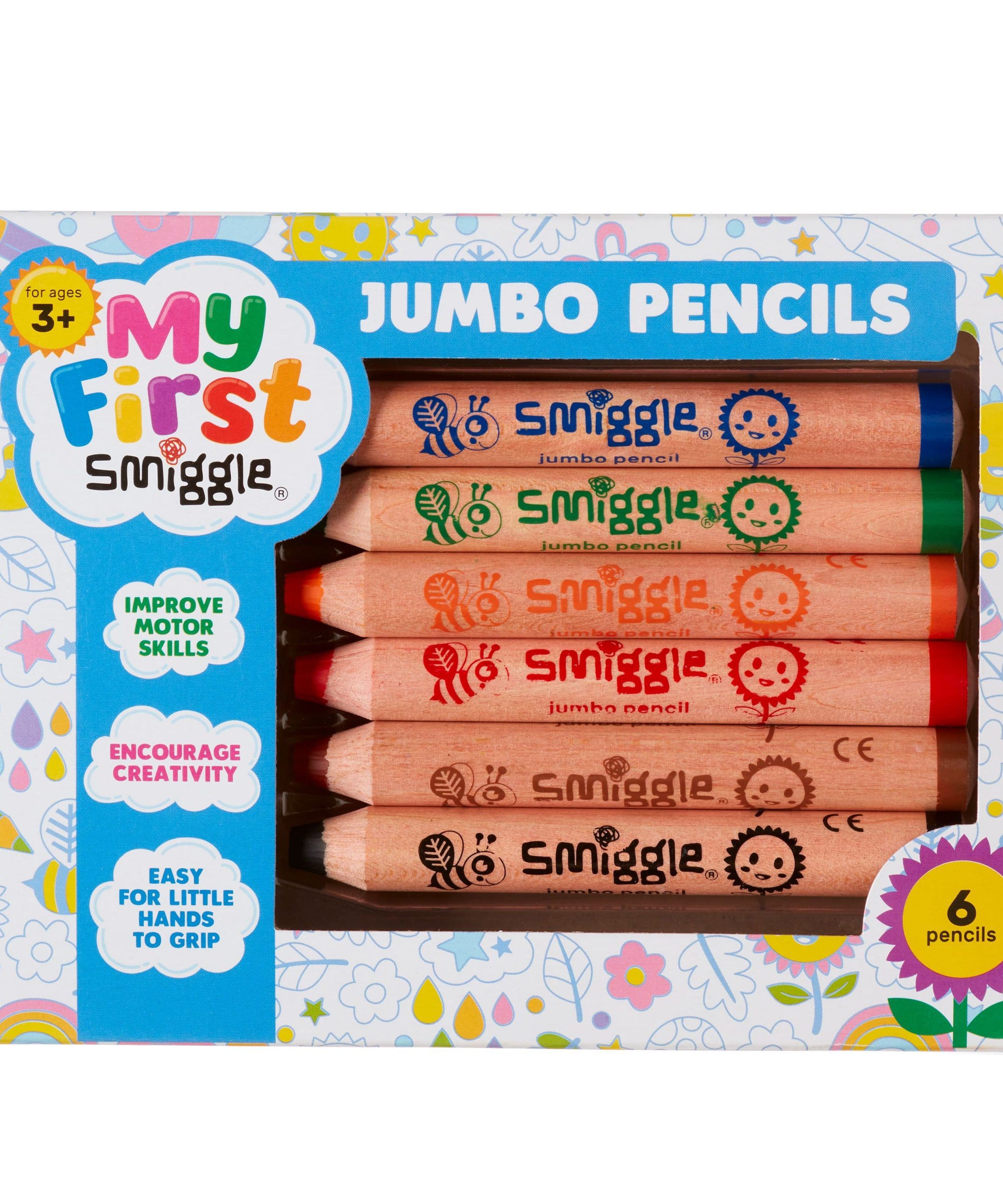 Smiggle - İlk Smiggle Jumbo Anaokulu Boya Kalemlerim-Dinossi