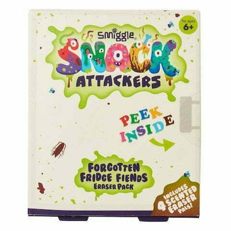 Smiggle - Snack Attackers 4lü Silgi Paketi-Dinossi