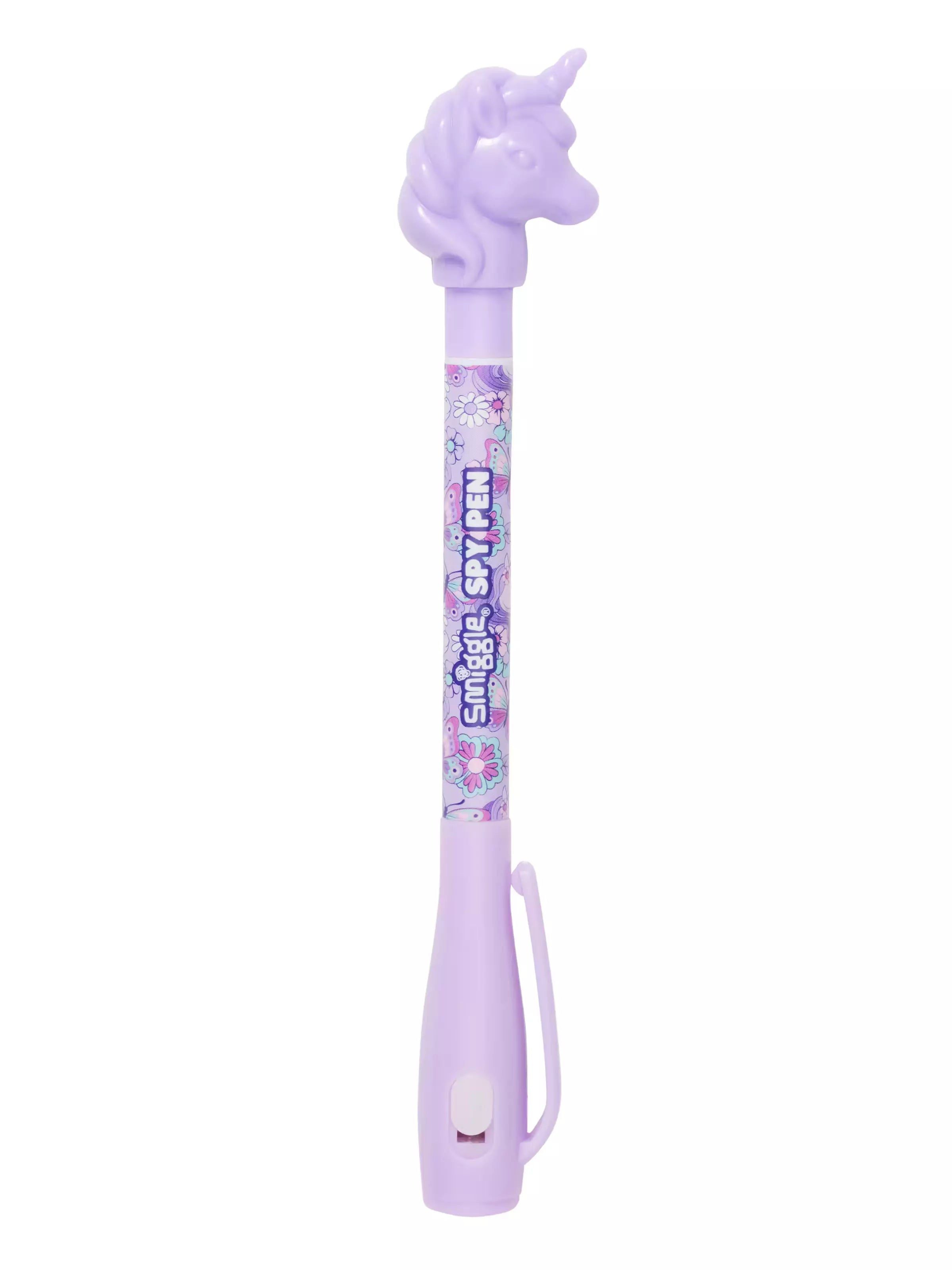 Smiggle - Hi There Işıklı Casus Görünmez, Tükenmez Kalem-Dinossi