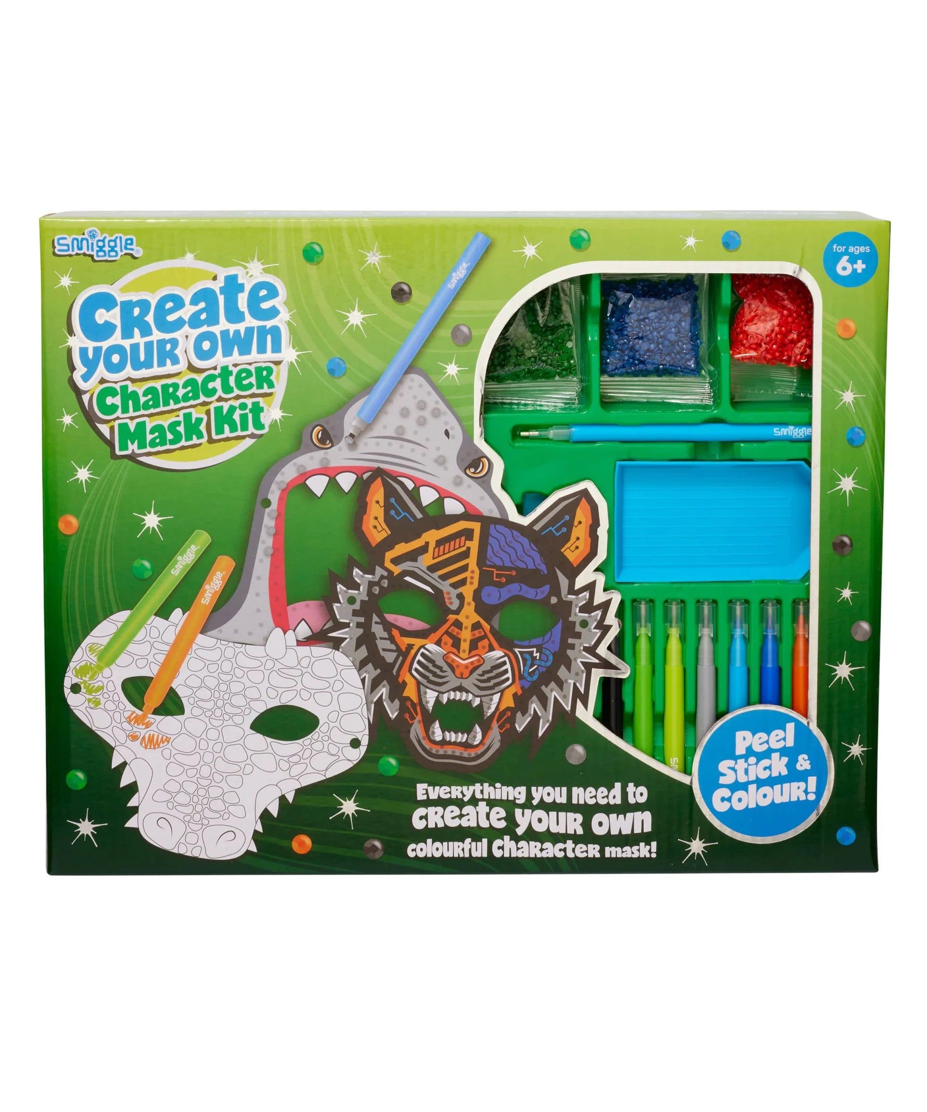 Smiggle - Kendin Yap Eğlenceli Karakter Maskesi Kiti-Dinossi
