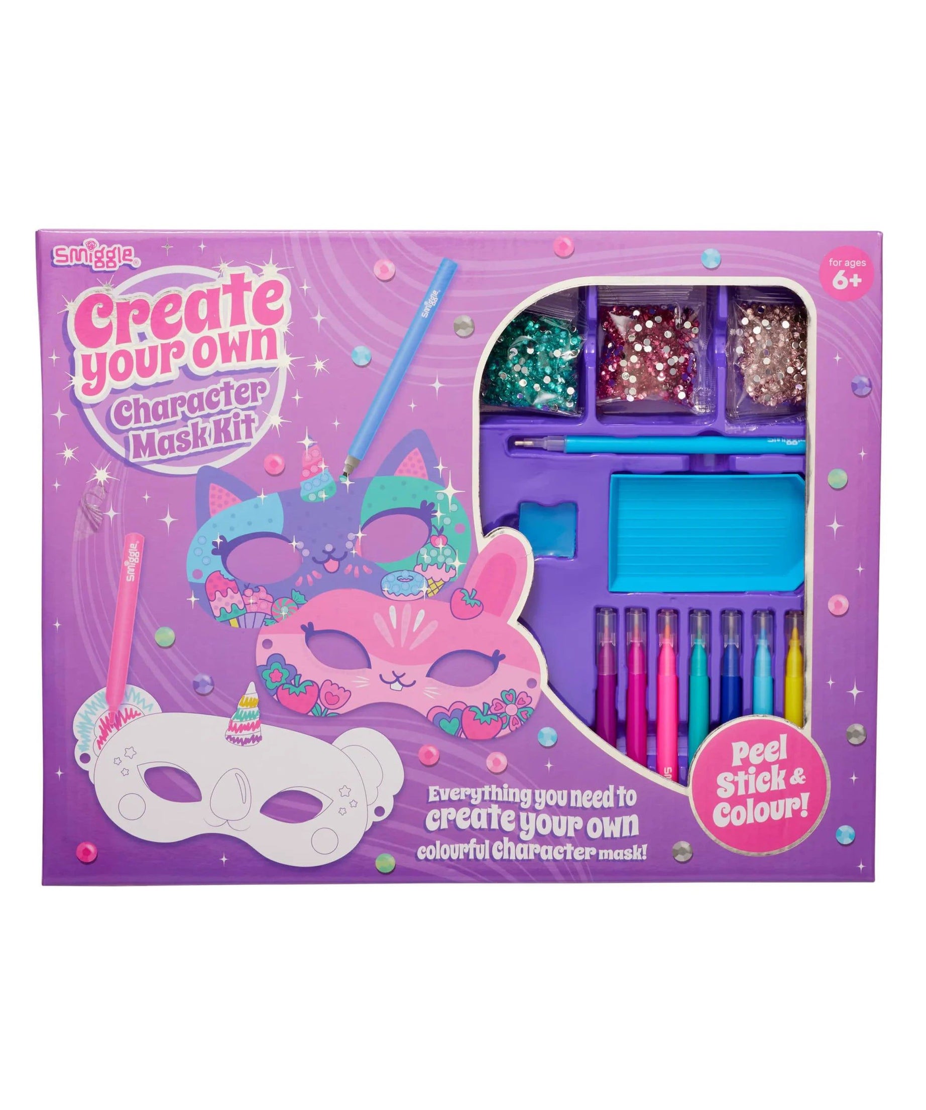 Smiggle - Kendin Yap Eğlenceli Karakter Maskesi Kiti-Dinossi