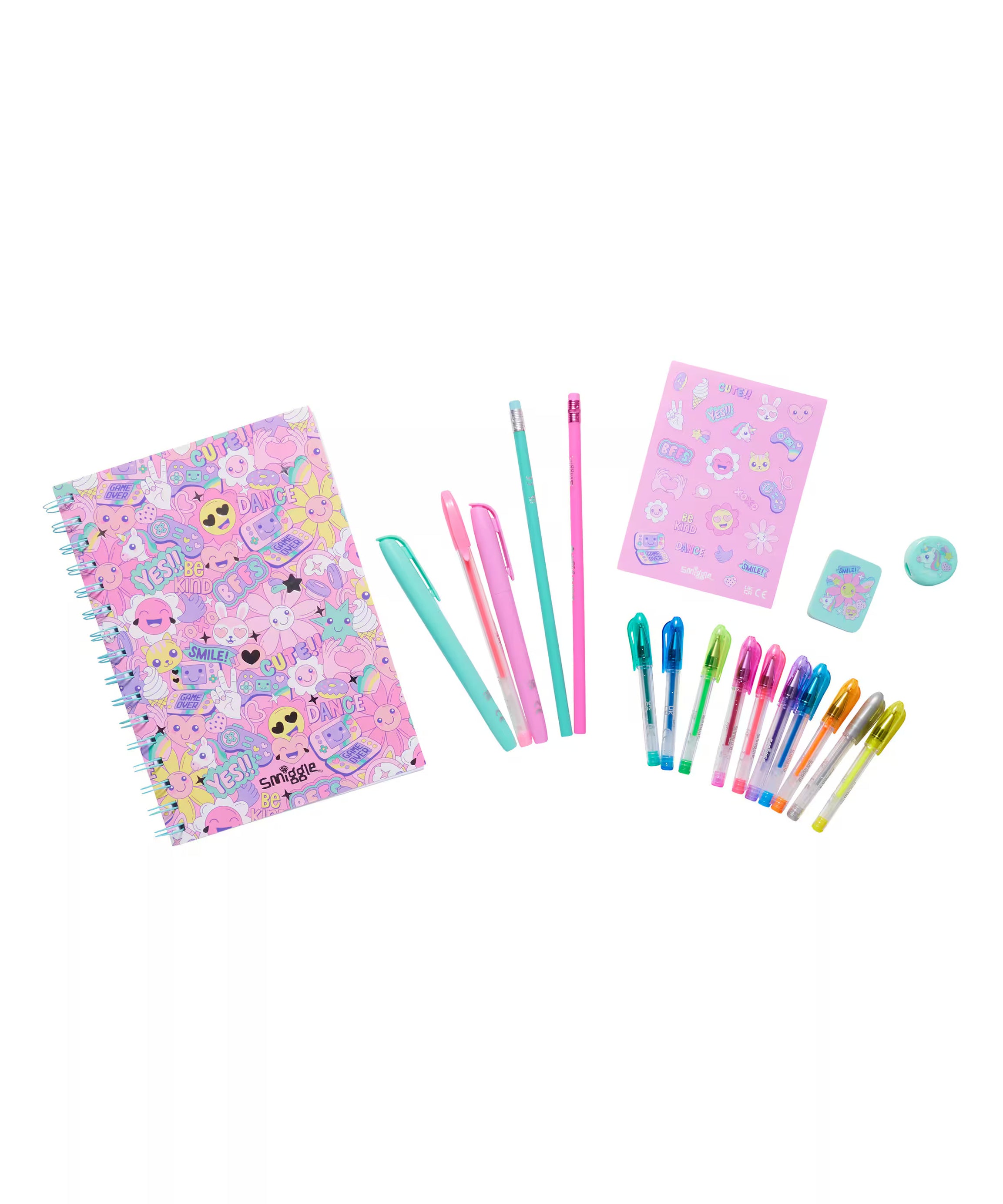 Smiggle - Epische A5 Notitieboek en Kantoorbenodigdheden Set