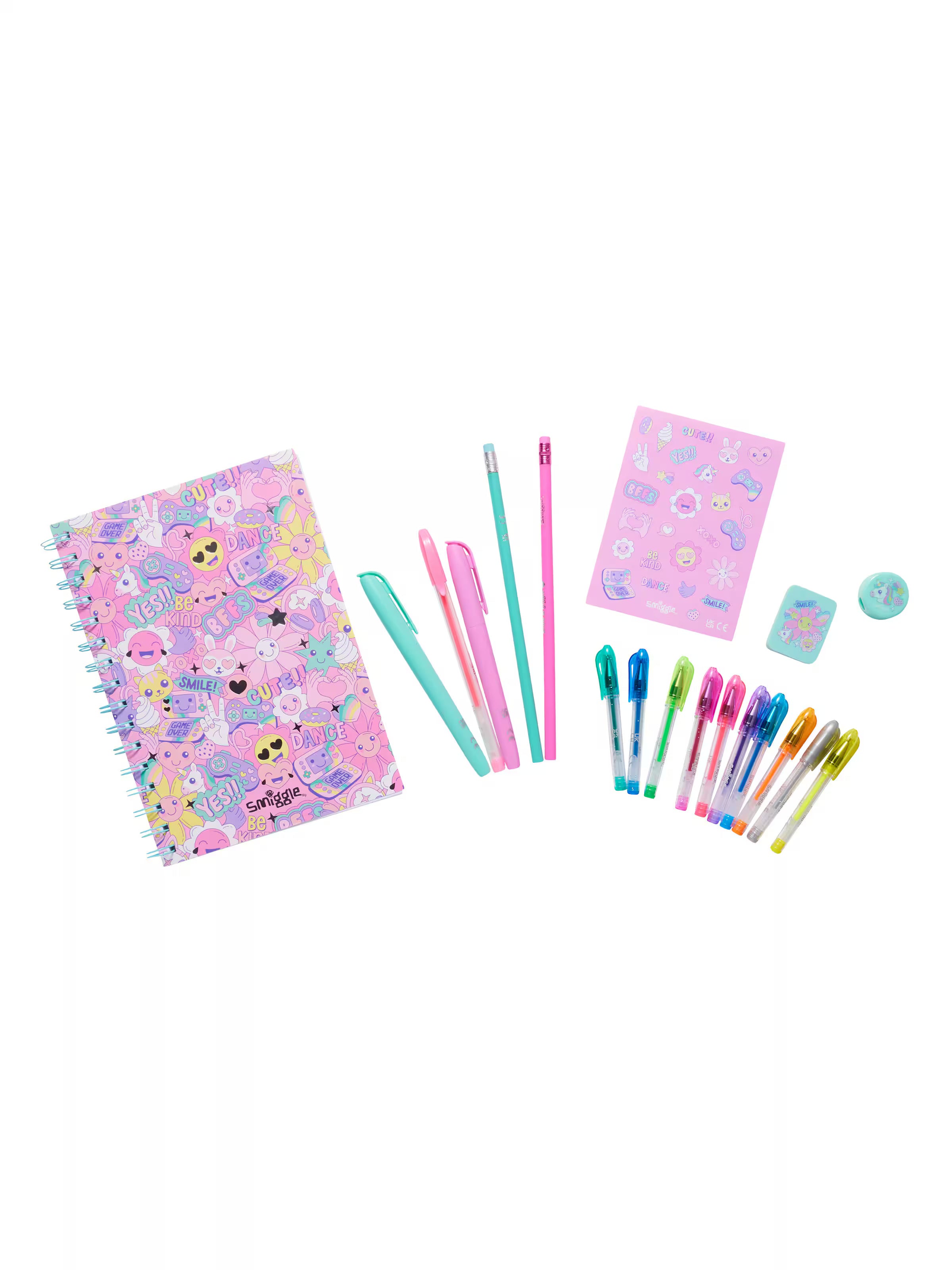 Smiggle - Epische A5 Notitieboek en Kantoorbenodigdheden Set