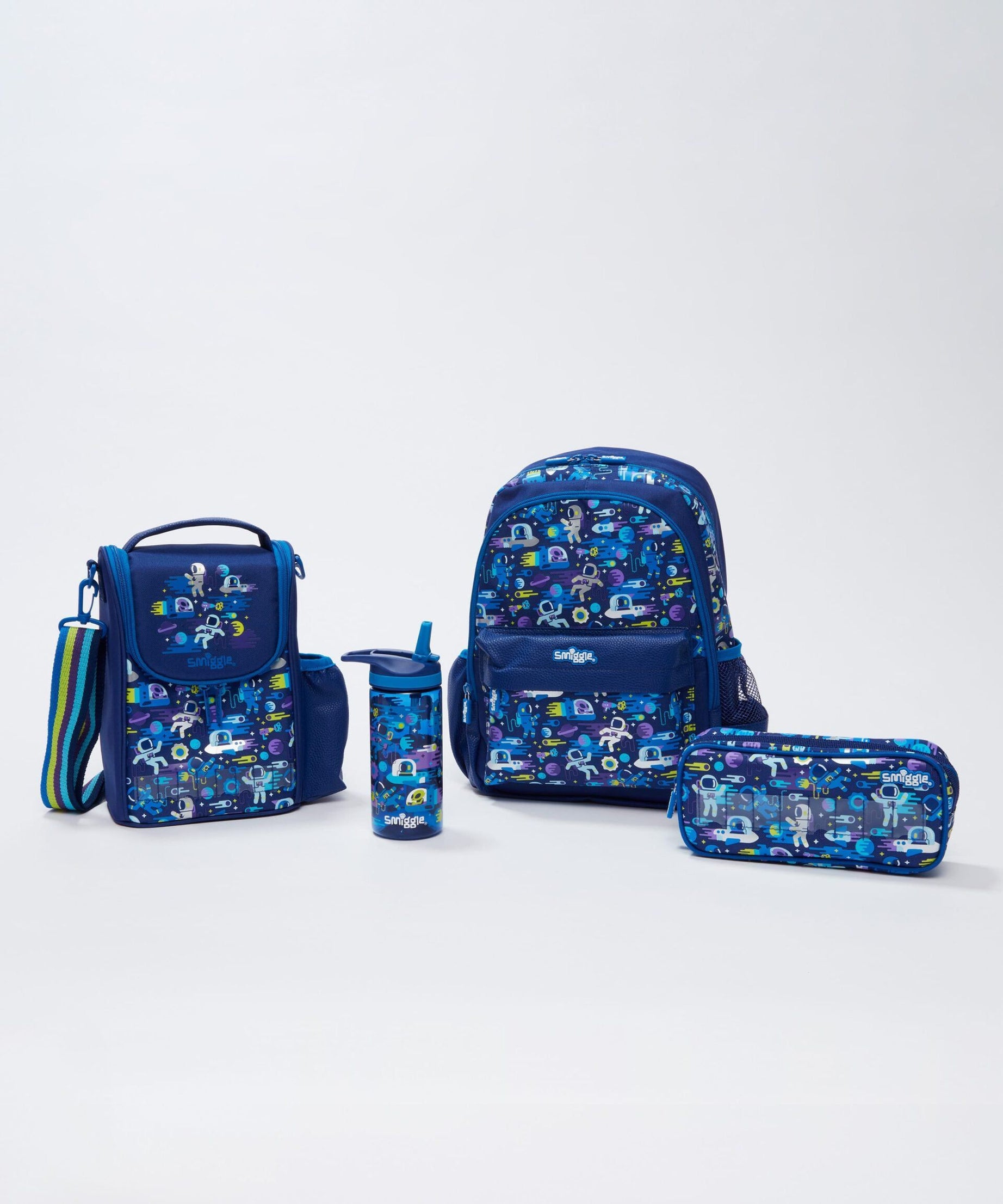 Smiggle - Cloud Nine 4lü Anaokulu ve Kreş Okul Çanta Seti-Dinossi