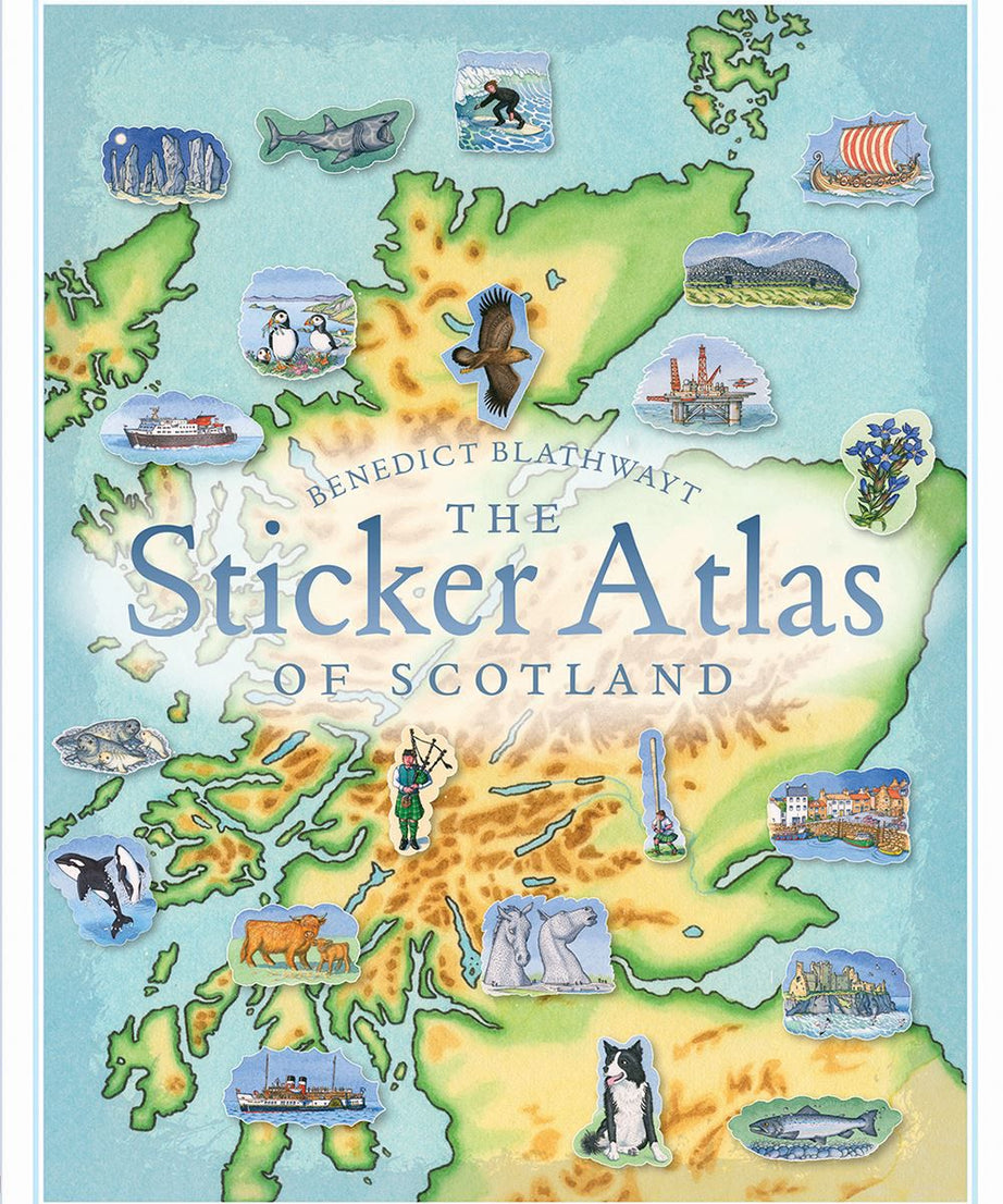 Birlinn - Sticker Atlas Of Scotland-Dinossi