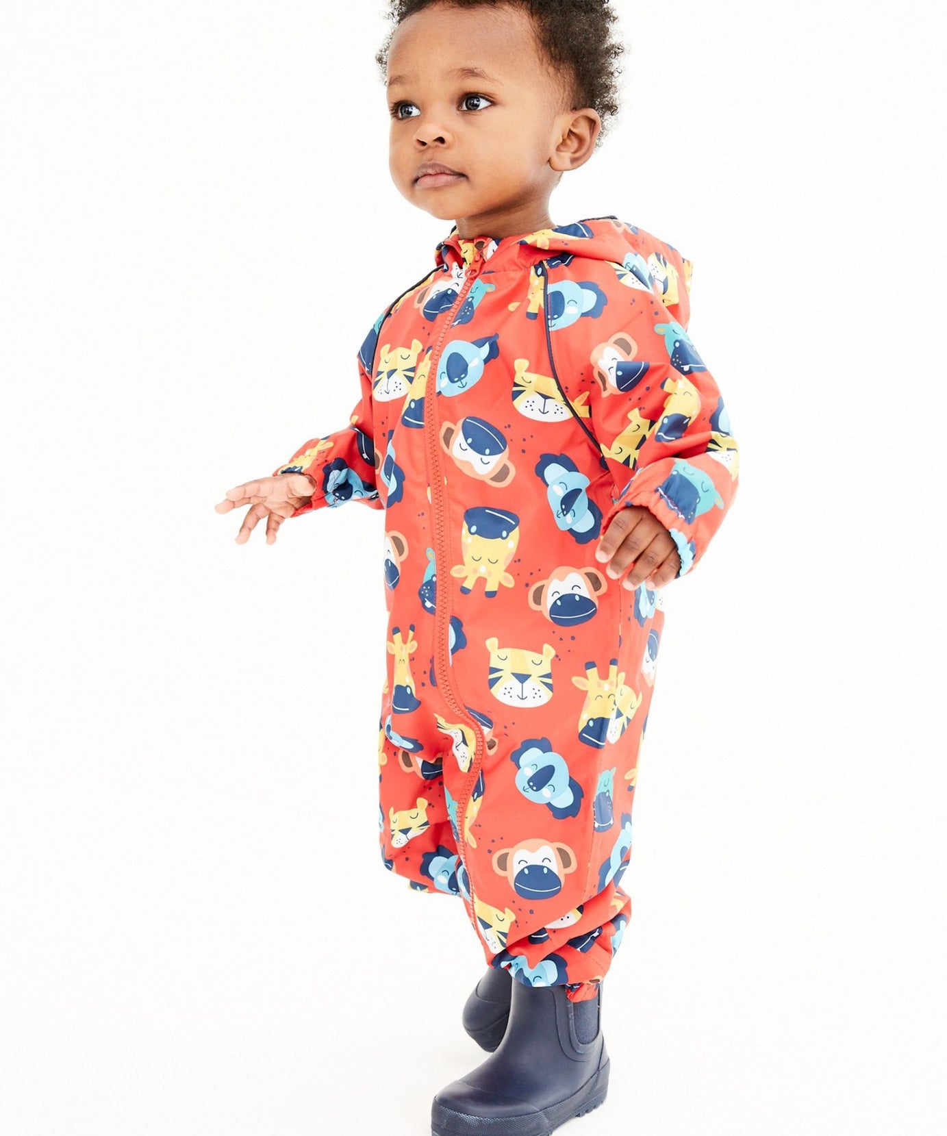 Next - Polar Astarlı Hayvanlar Desenli Çocuk Yağmurluğu - 5-6 Yaş-Dinossi