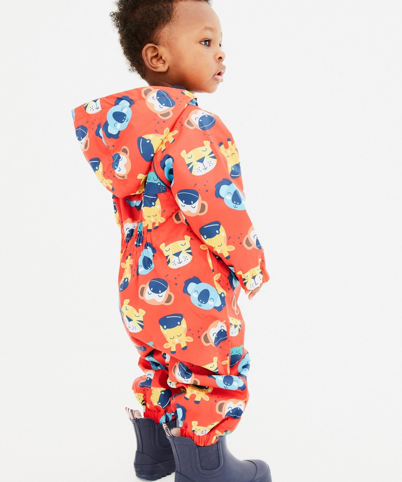 Next - Polar Astarlı Hayvanlar Desenli Çocuk Yağmurluğu - 1.5-2 Yaş-Dinossi