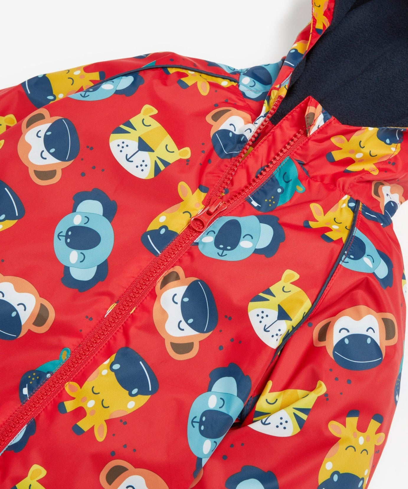 Next - Polar Astarlı Hayvanlar Desenli Çocuk Yağmurluğu - 1.5-2 Yaş-Dinossi