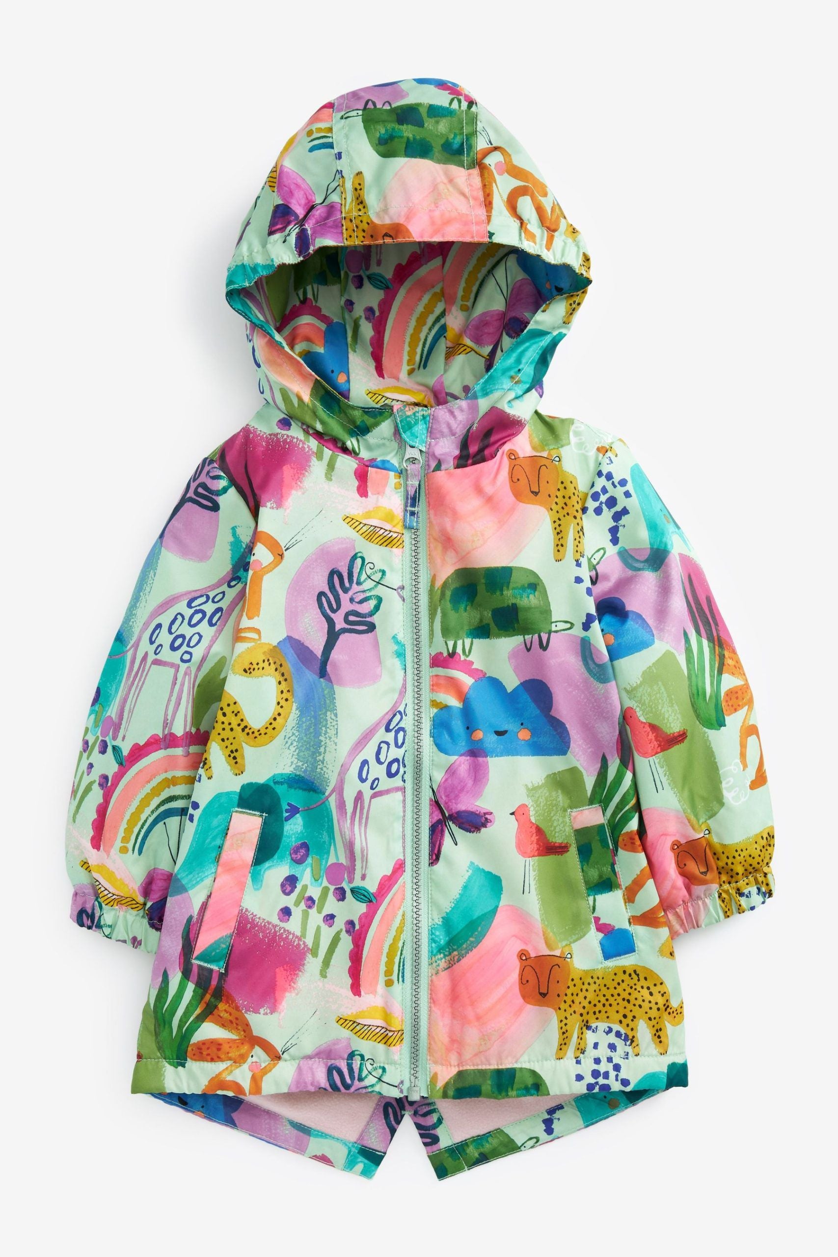 Next - Neşeli Sürdürülebilir Kız Çocuk Kışlık Ceket ve Yağmurluğu - 6-7 Yaş-Dinossi