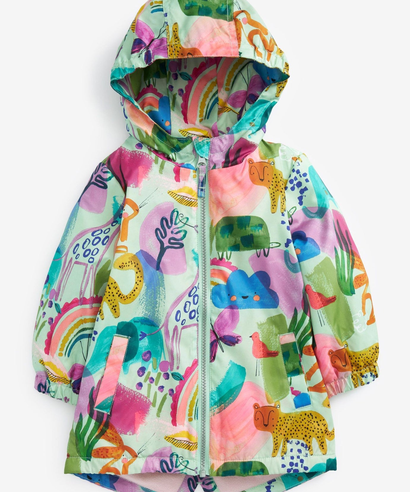 Next - Neşeli Sürdürülebilir Kız Çocuk Kışlık Ceket ve Yağmurluğu - 5-6 Yaş-Dinossi