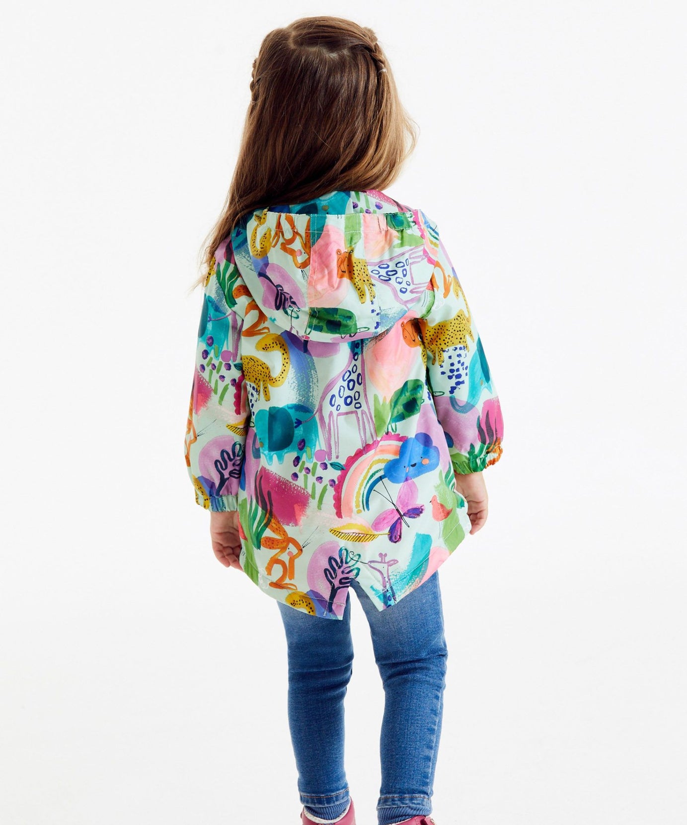 Next - Neşeli Sürdürülebilir Kız Çocuk Kışlık Ceket ve Yağmurluğu - 2-3 Yaş-Dinossi