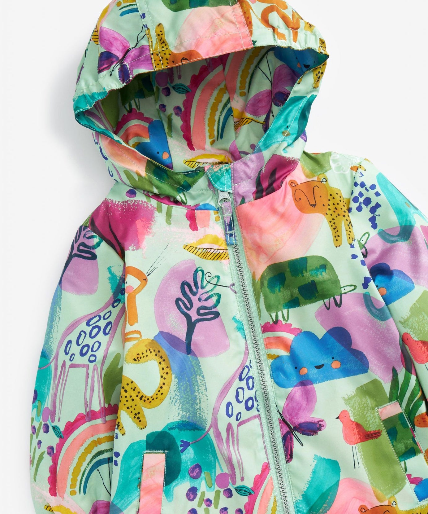 Next - Neşeli Sürdürülebilir Kız Çocuk Kışlık Ceket ve Yağmurluğu - 3-4 Yaş-Dinossi