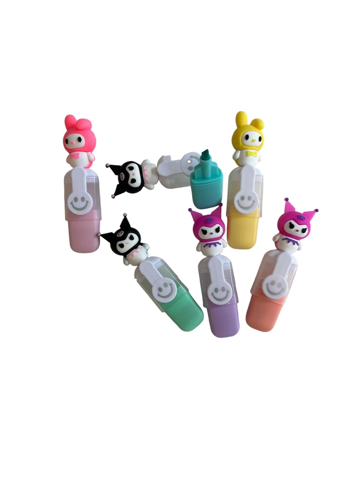 Dinossi Kuromi - Fosforlu Highlighter Kalem Paketi 6lı-Dinossi