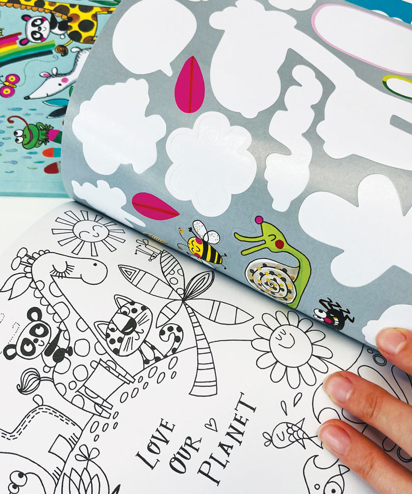 Rachel Ellen - Love Our Planet Sticker Scene Kleur- en Activiteitenboek