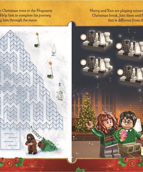 Buster Books - Lego Harry Potter Magische Kerstfiguur Speelgoed Engels Activiteiten- en Verhalenboek