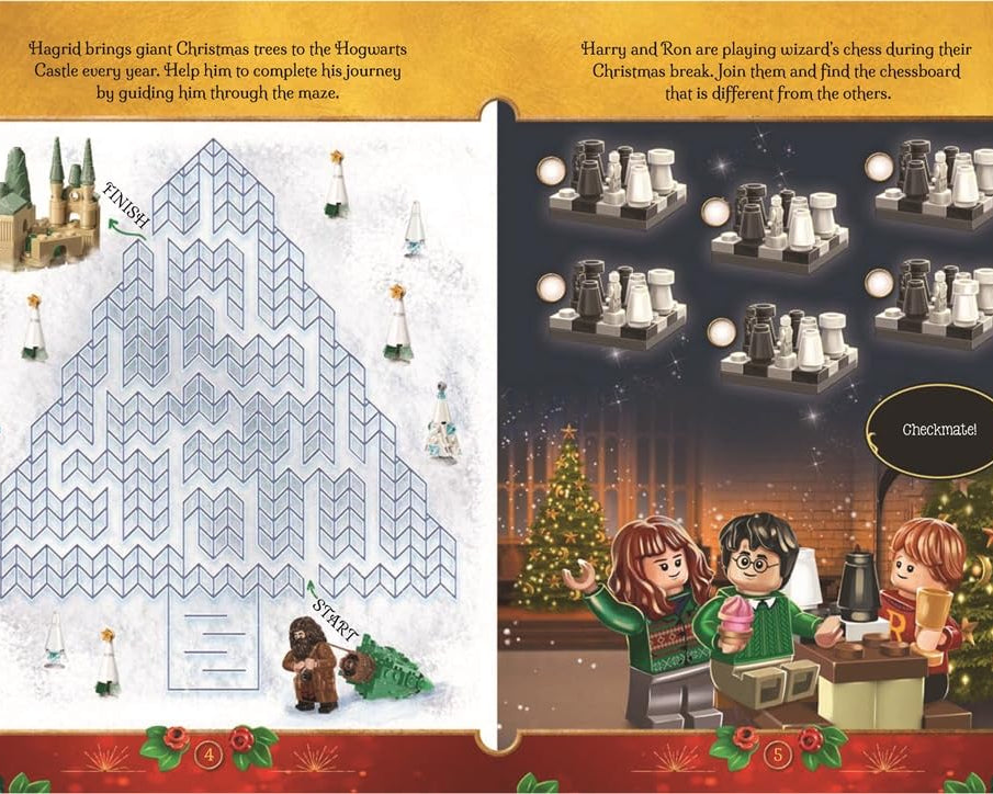 Buster Books - Lego Harry Potter Magische Kerstfiguur Speelgoed Engels Activiteiten- en Verhalenboek