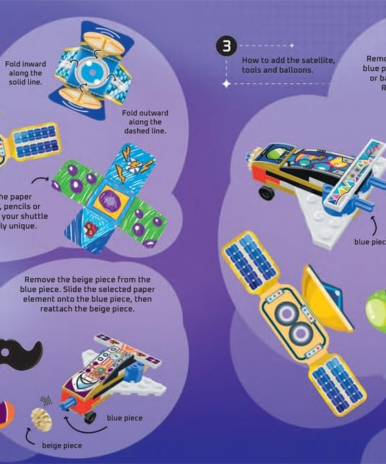 Buster Books - Lego Bouw en Plak Figuren Speelgoed Engels Activiteiten- en Verhalenboek