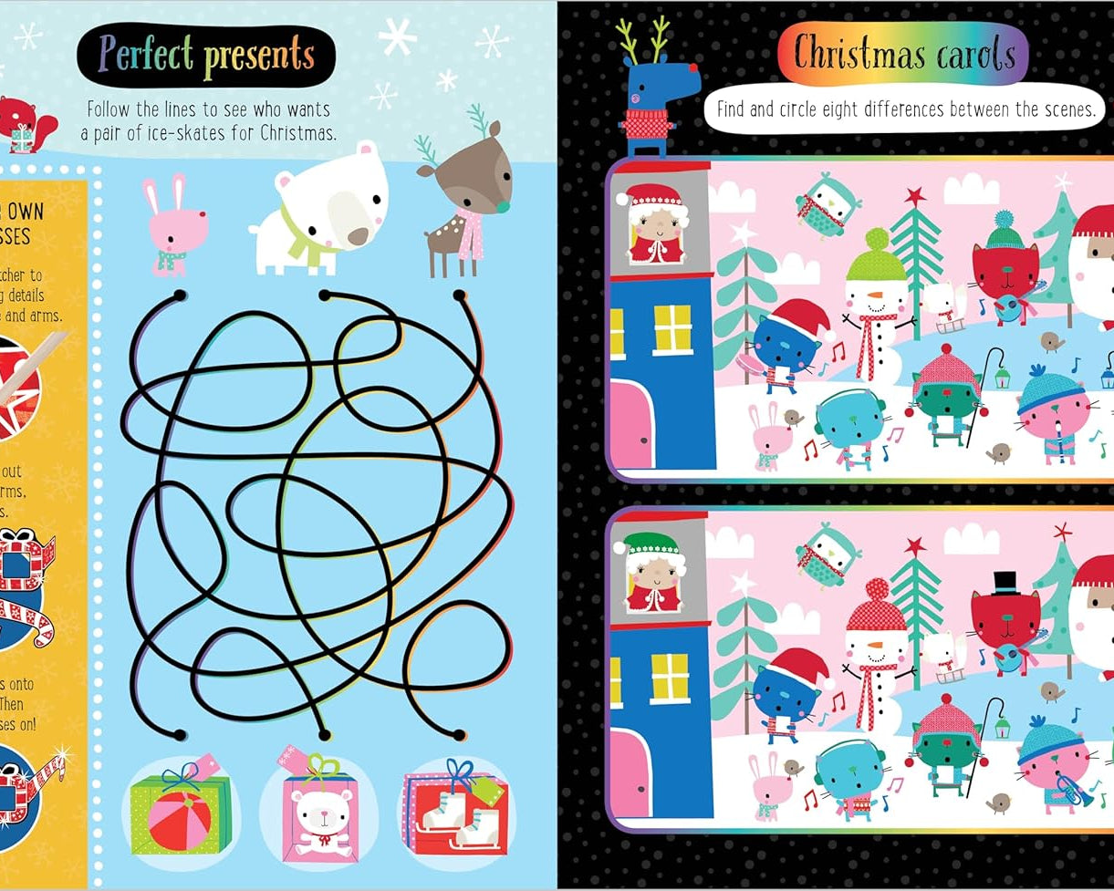 Dinossi - Kras en Fonkel Engels Kerstactiviteitenboek