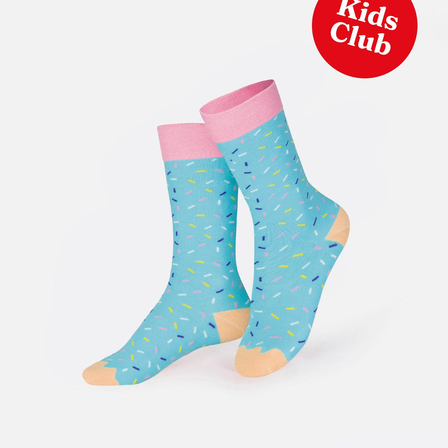 Eat My Socks - Çocuk Joe Donut Mavi Çorap - Dinossi