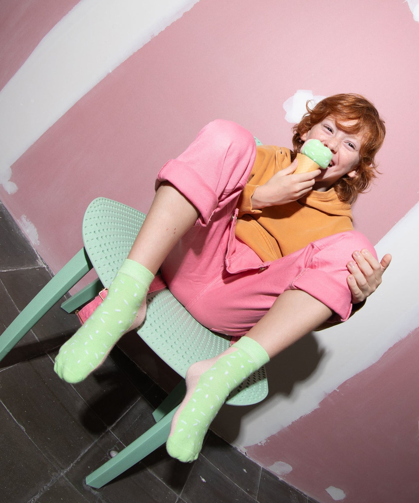 Eat My Socks - Çocuk Tatlı Dondurma Çorap - Dinossi