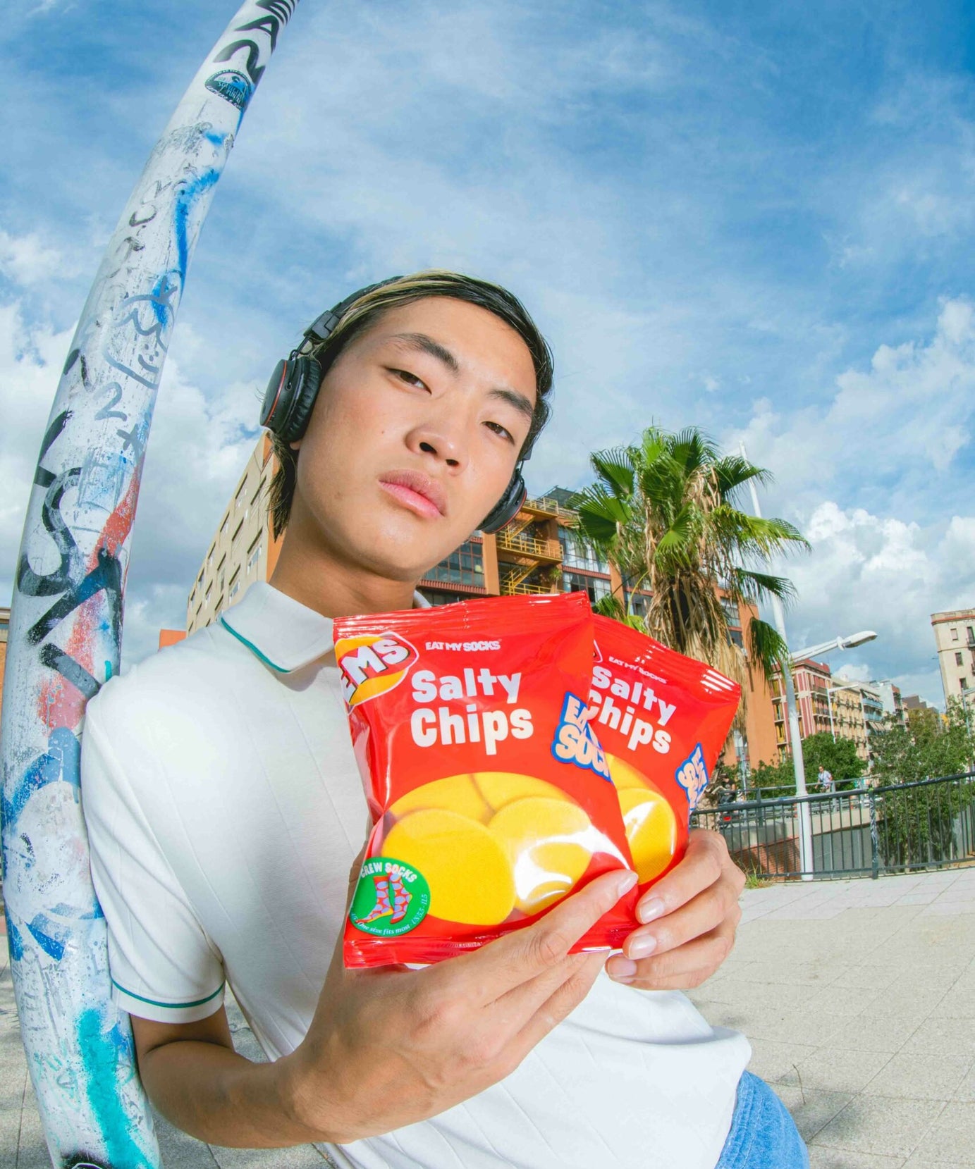 Eat My Socks - Yetişkin Tuzlu Cipsler Çorap - Dinossi