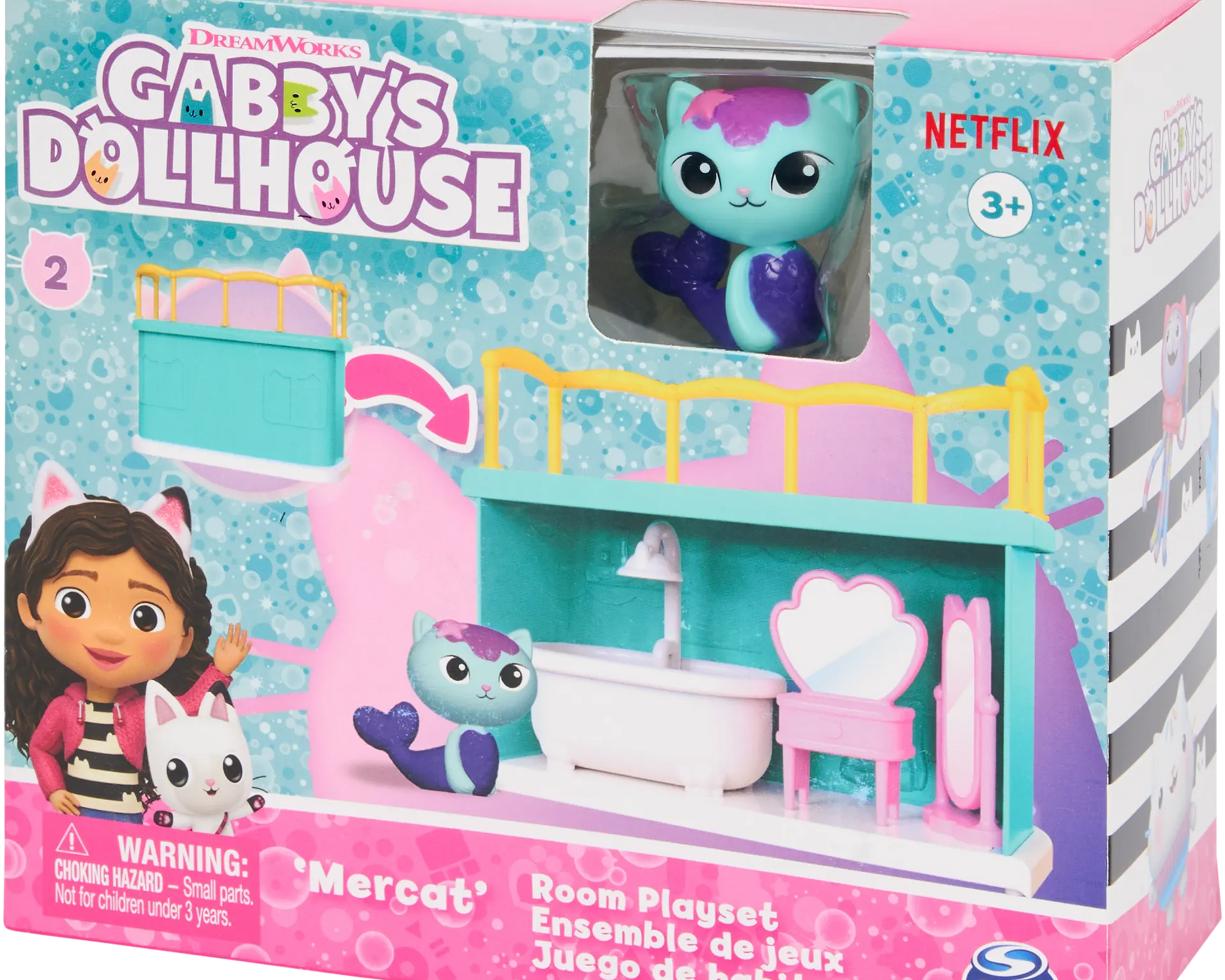 Gabbys Dollhouse - Badkameravontuur met Mercat Speelgoedset