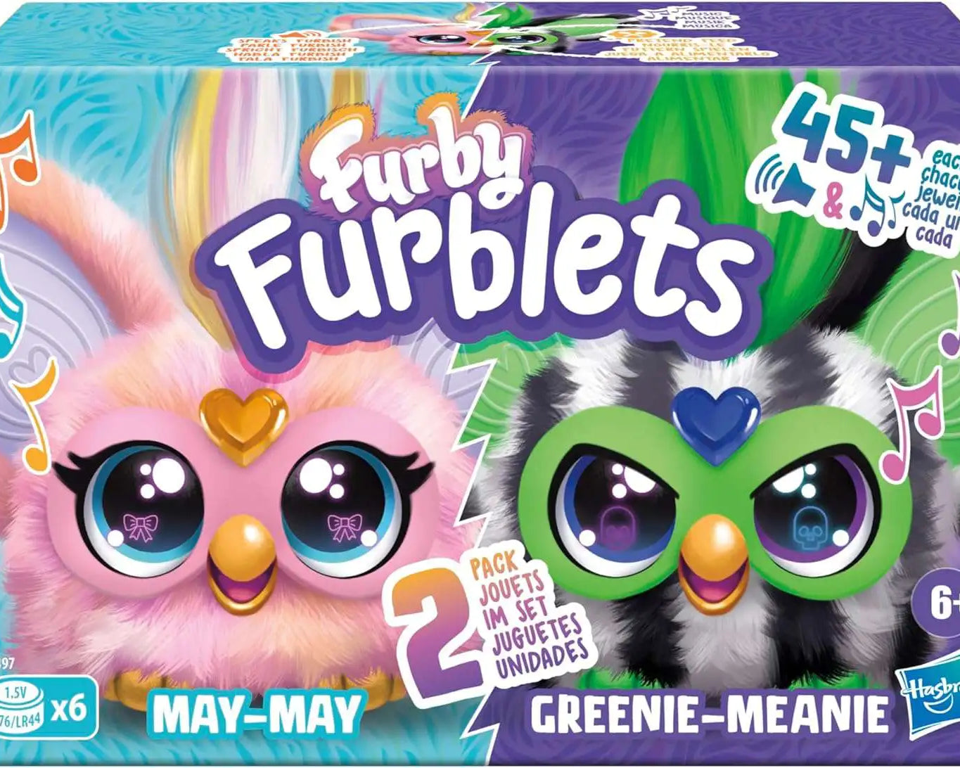 Hasbro - Mini Furby Furblets May-May en Greenie-Meanie 2-delige Speelgoedset