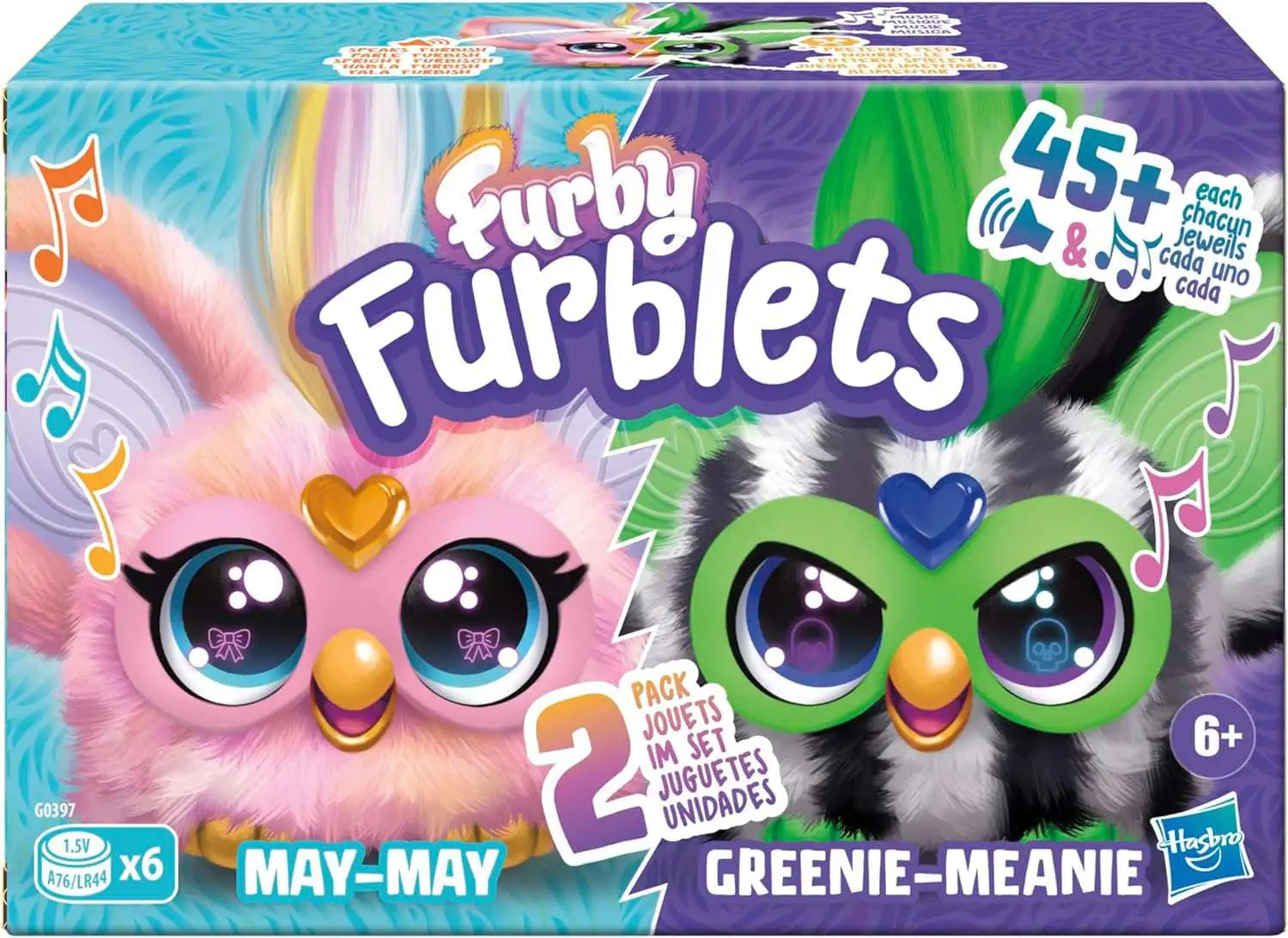 Hasbro - Mini Furby Furblets May-May en Greenie-Meanie 2-delige Speelgoedset