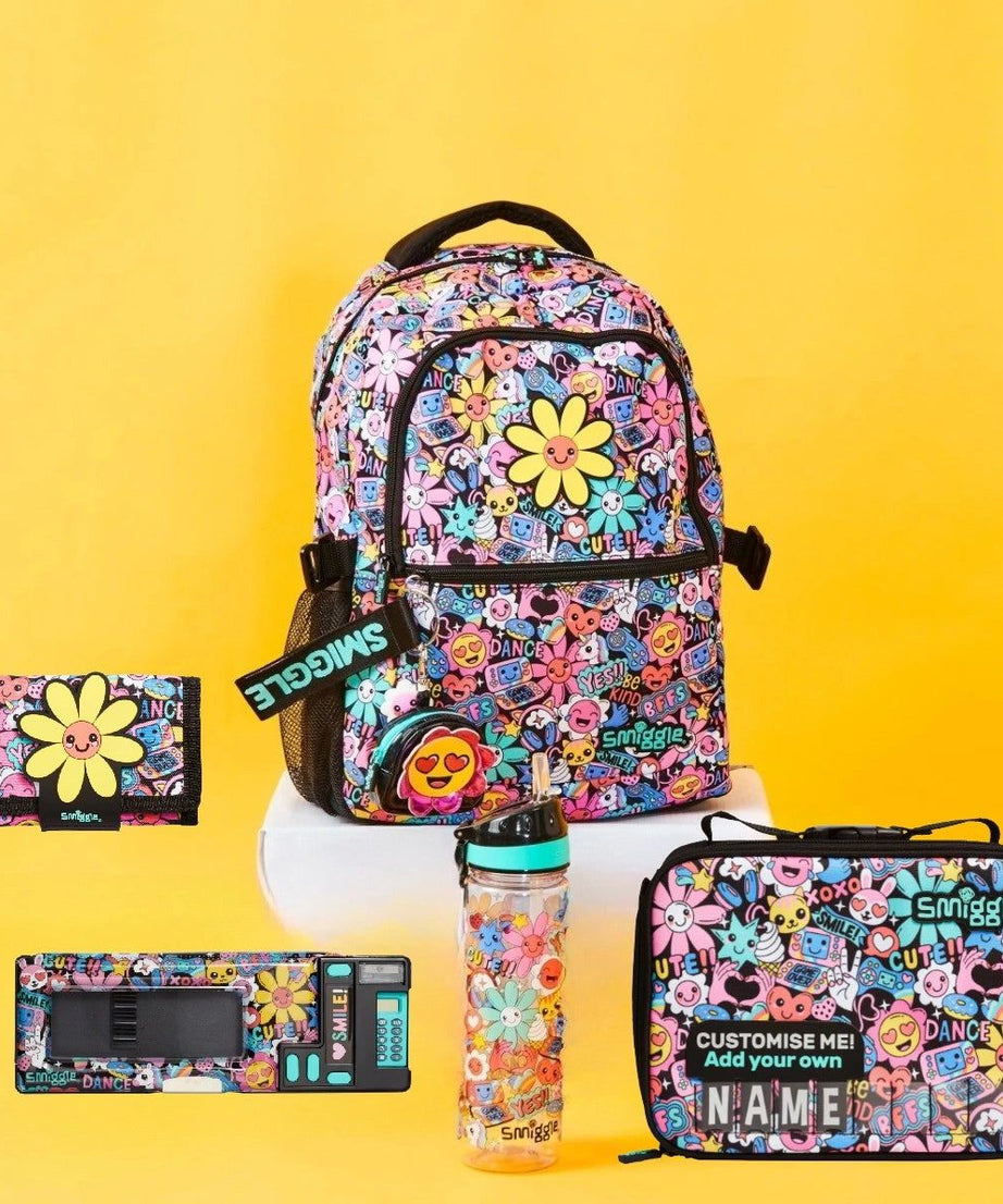 Smiggle – Bright Side 5'li Okul Çanta Seti-Dinossi