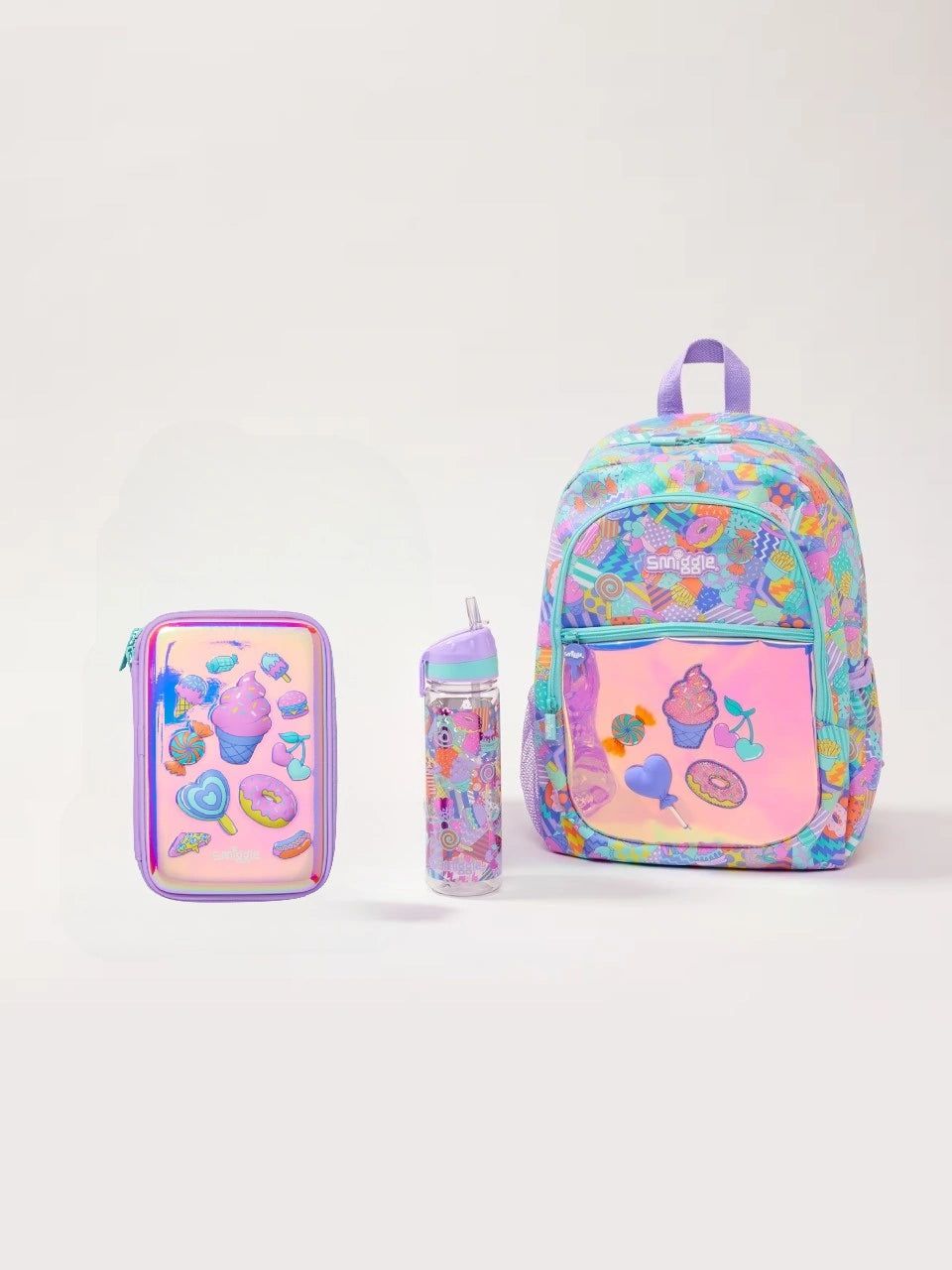 Smiggle - Away 3'lü Okul Çanta Seti-Dinossi