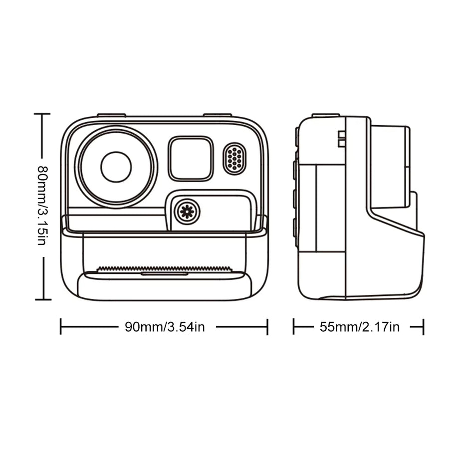 iPixi – Directe Afdruk Digitale Foto- en Videocamera Oranje