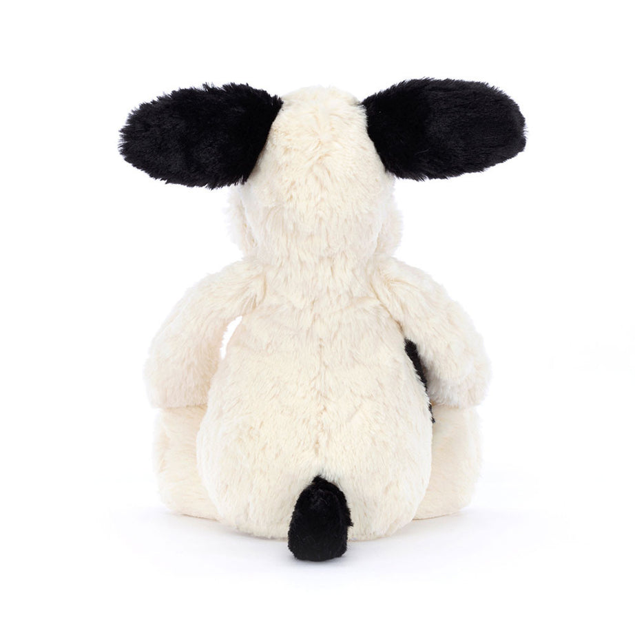 JellyCat - Verlegen Zwart & Crèmekleurig Puppyhondje Pluche Speelgoed 31 cm