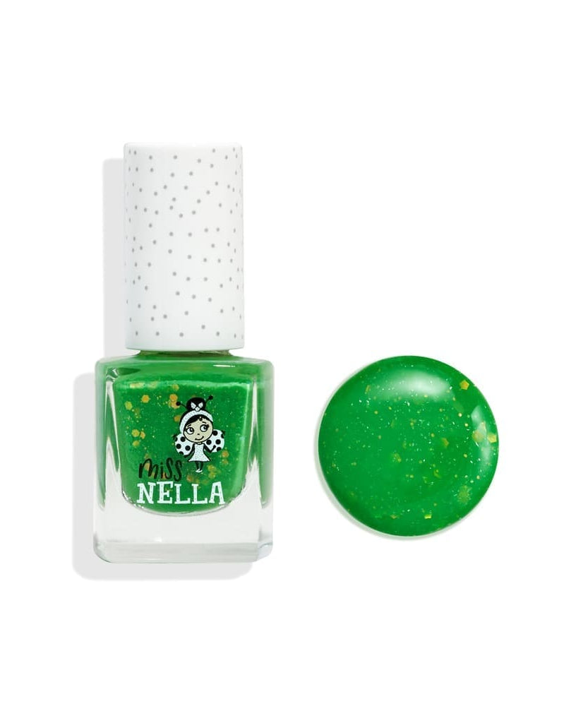 Miss Nella - Glanzende Groene Glinsterende Afpelbare Nagellak