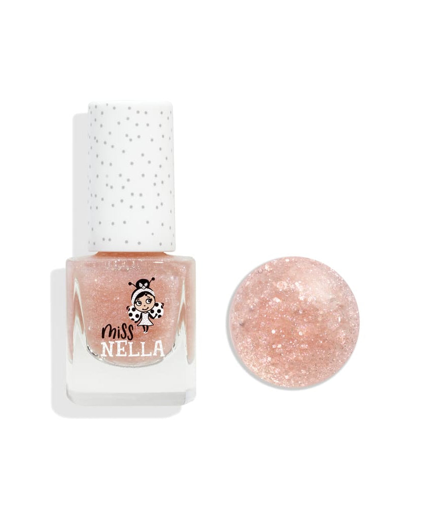 Miss Nella - Roze Glitter Laatste Laag Afpelbare Nagellak