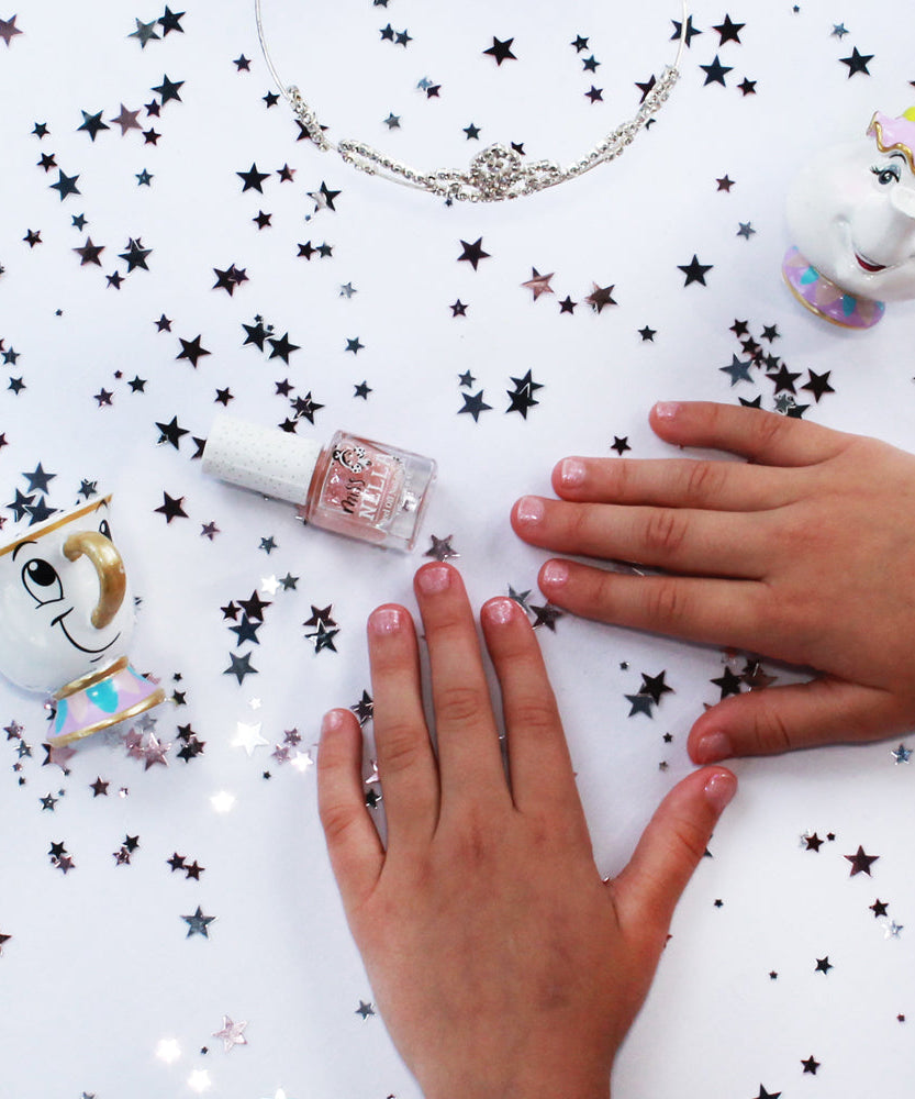 Miss Nella - Roze Glitter Laatste Laag Afpelbare Nagellak