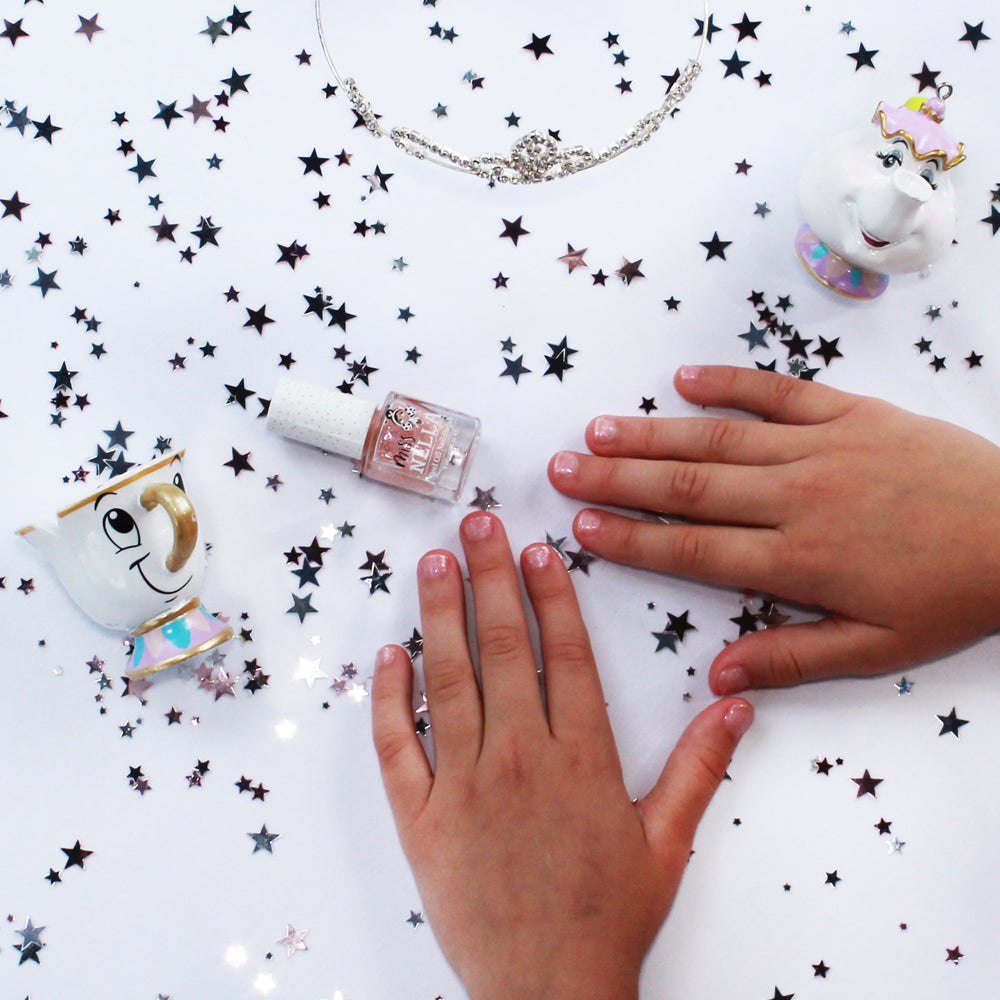 Miss Nella - Roze Glitter Laatste Laag Afpelbare Nagellak