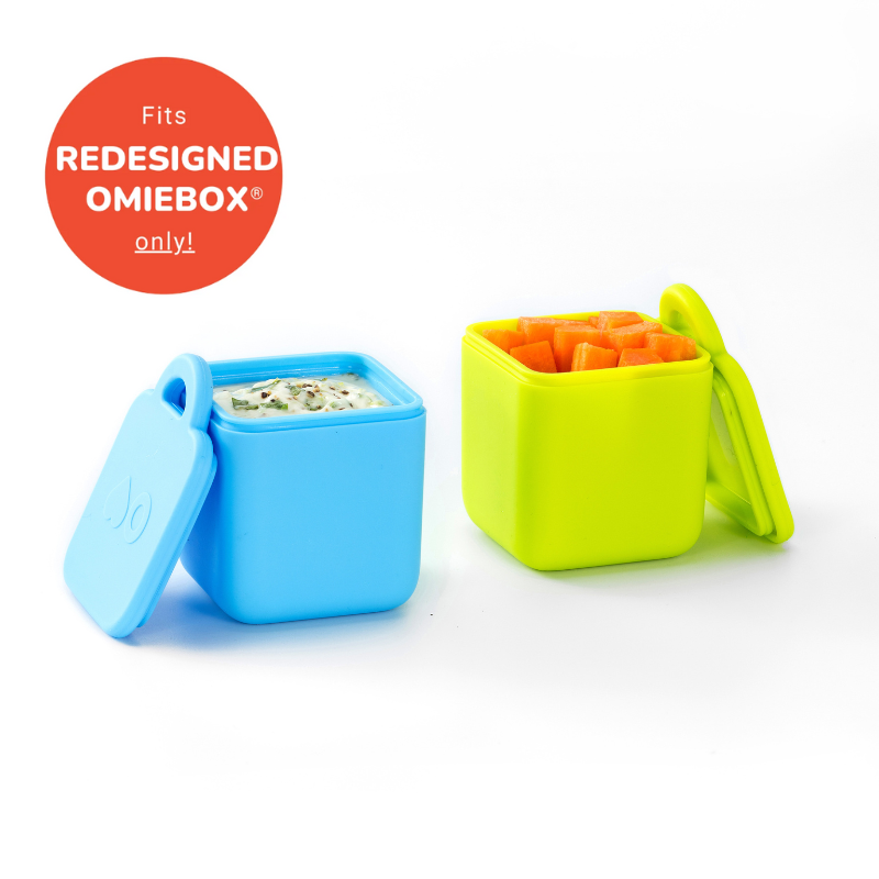Omiebox - Bento Doos Binnenvak Containers 2 stuks Blauw/Groen