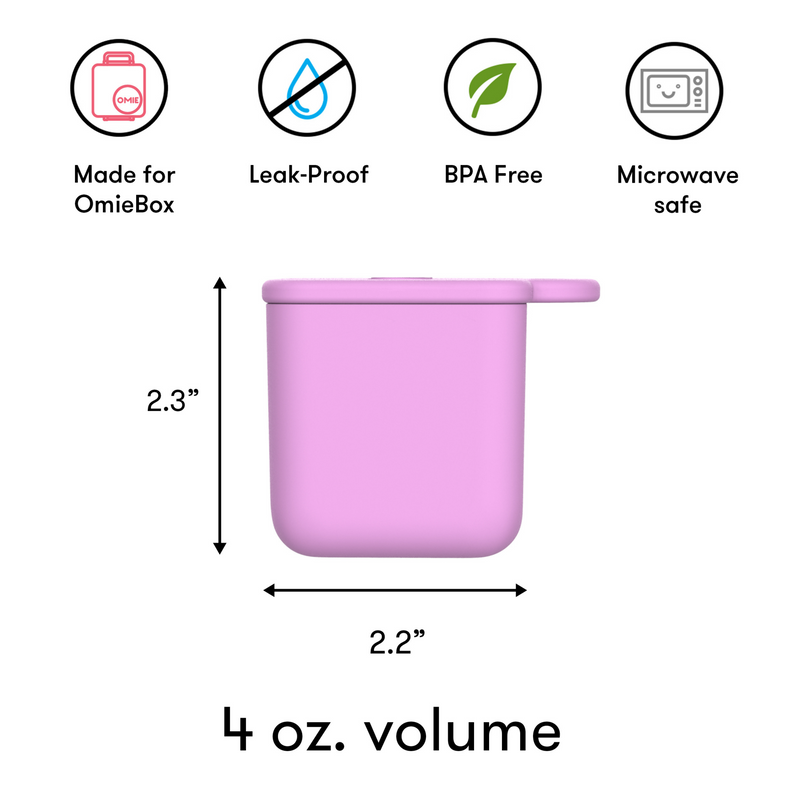 Omiebox - Bento Doos Binnenvak Containers 2 stuks Roze/Turkoois
