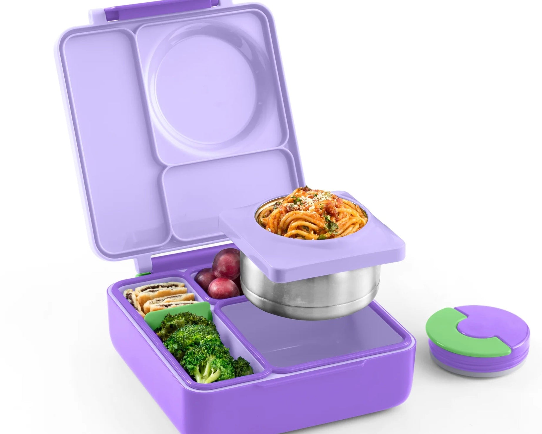 Omiebox - Warmte Geïsoleerde Paarse Bento Lunchbox