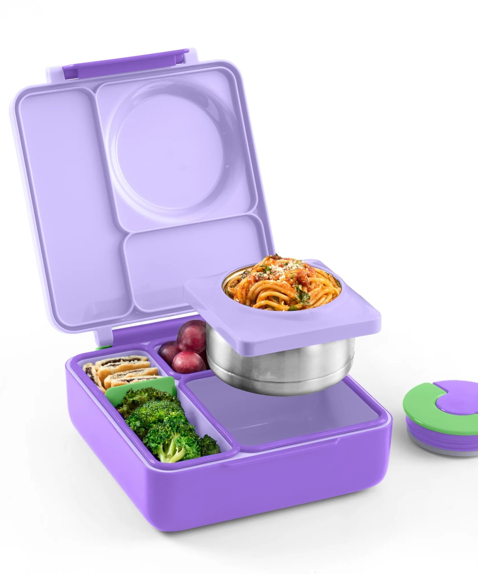 Omiebox - Warmte Geïsoleerde Paarse Bento Lunchbox
