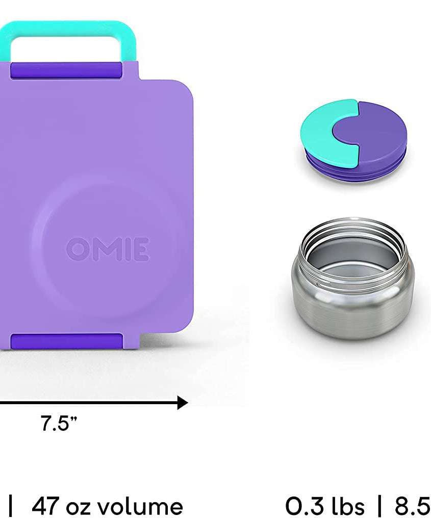 OmieBox Geïsoleerde Paarse Bento Lunchbox
