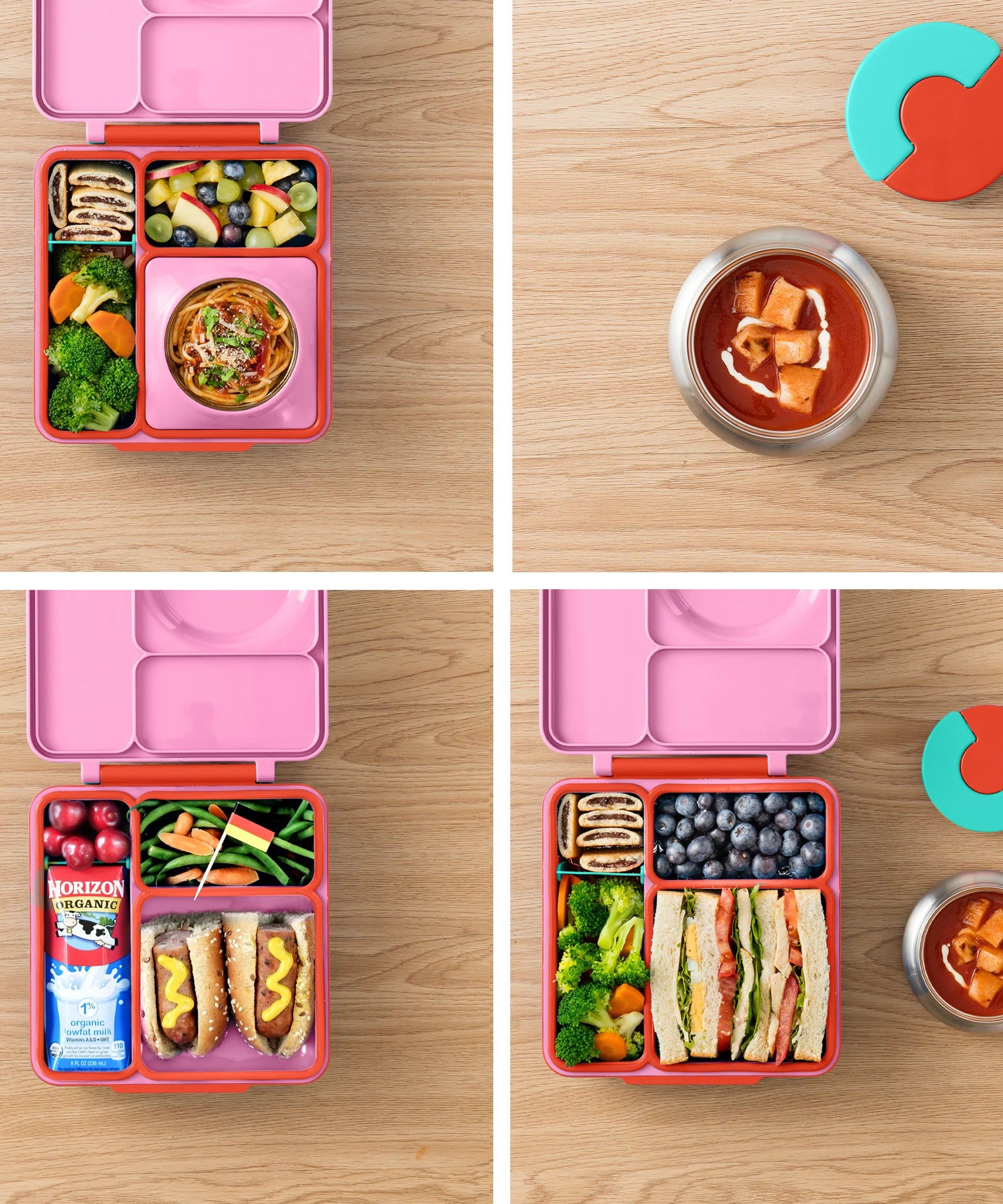 OmieBox - Geïsoleerde Roze Bento Lunchbox