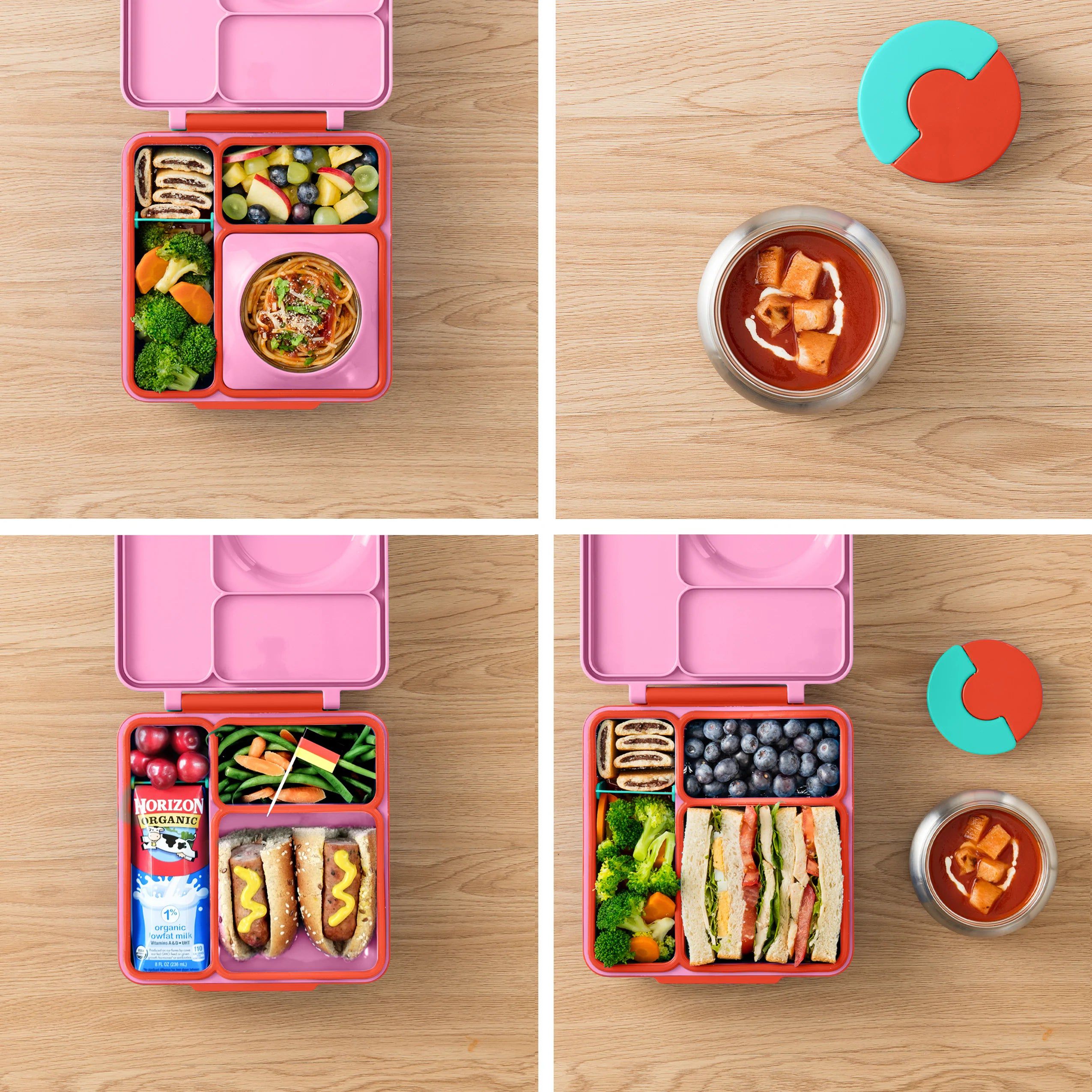 OmieBox - Geïsoleerde Roze Bento Lunchbox